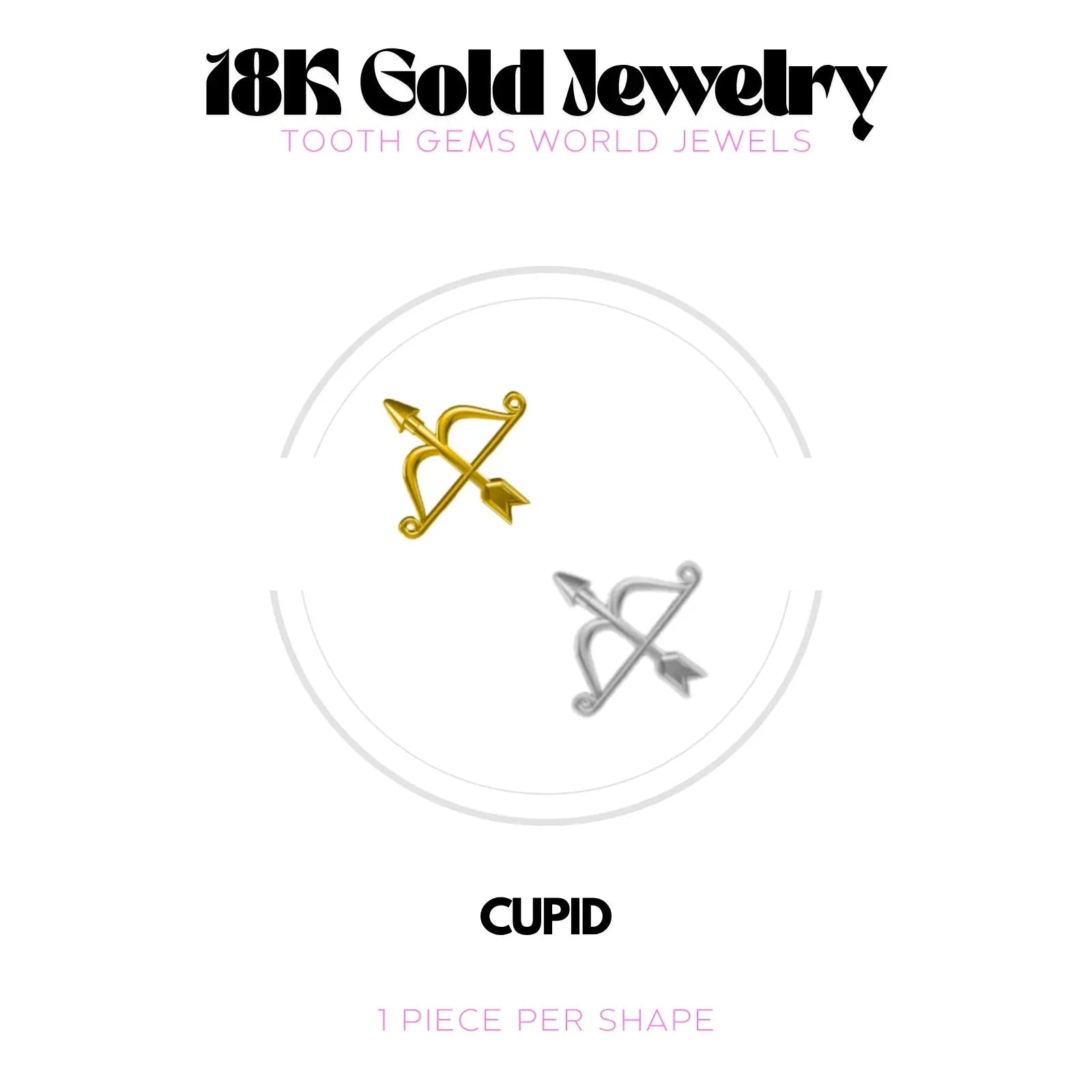 CUPIDON OR 18K BIJOU EN OR 18K Tooth Gems World 