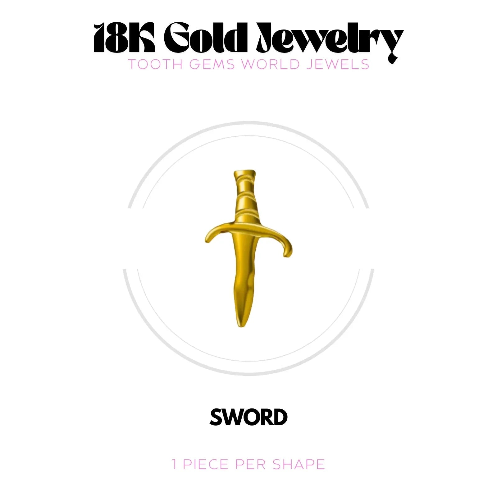 DAGUE OR 18K BIJOU EN OR 18K Tooth Gems World 