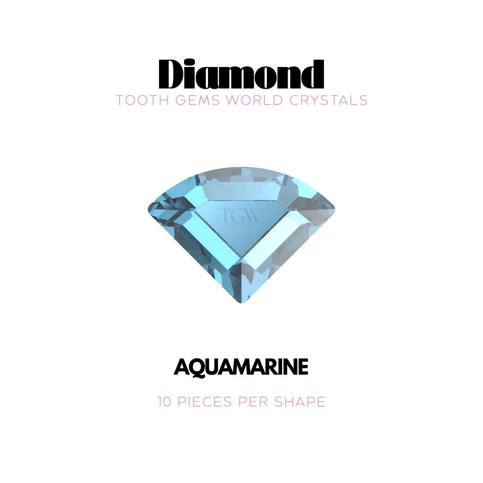 DIAMANT Strass dentaire Swarovski Tooth Gems World Aquamarine 