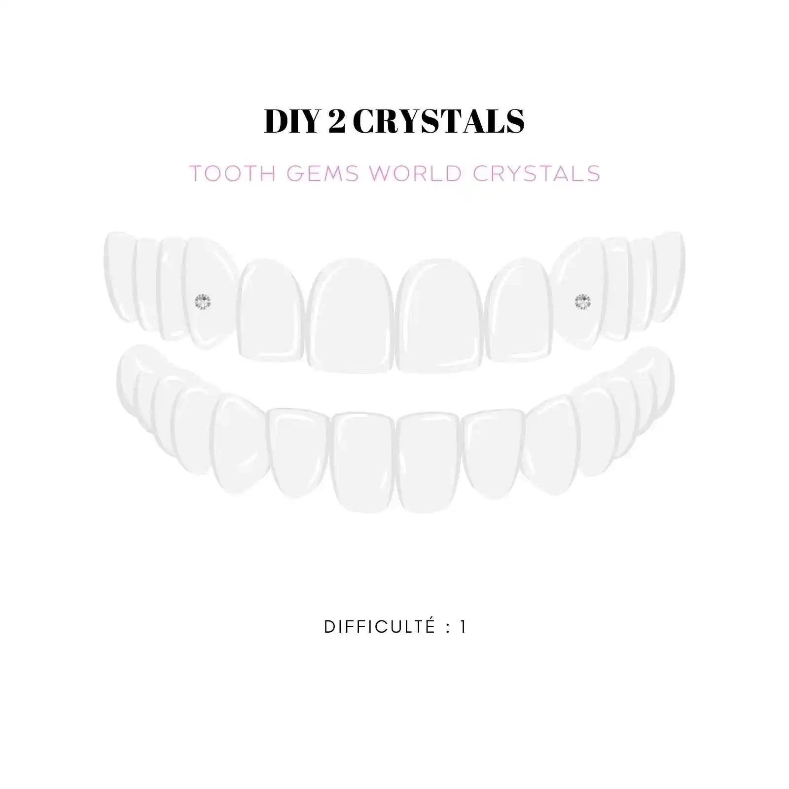 DIY Tooth Gems Kit 2 STRASS - Ton Kit de Pose de strass dentaire Homemade Strass dentaire Tooth Gems World 