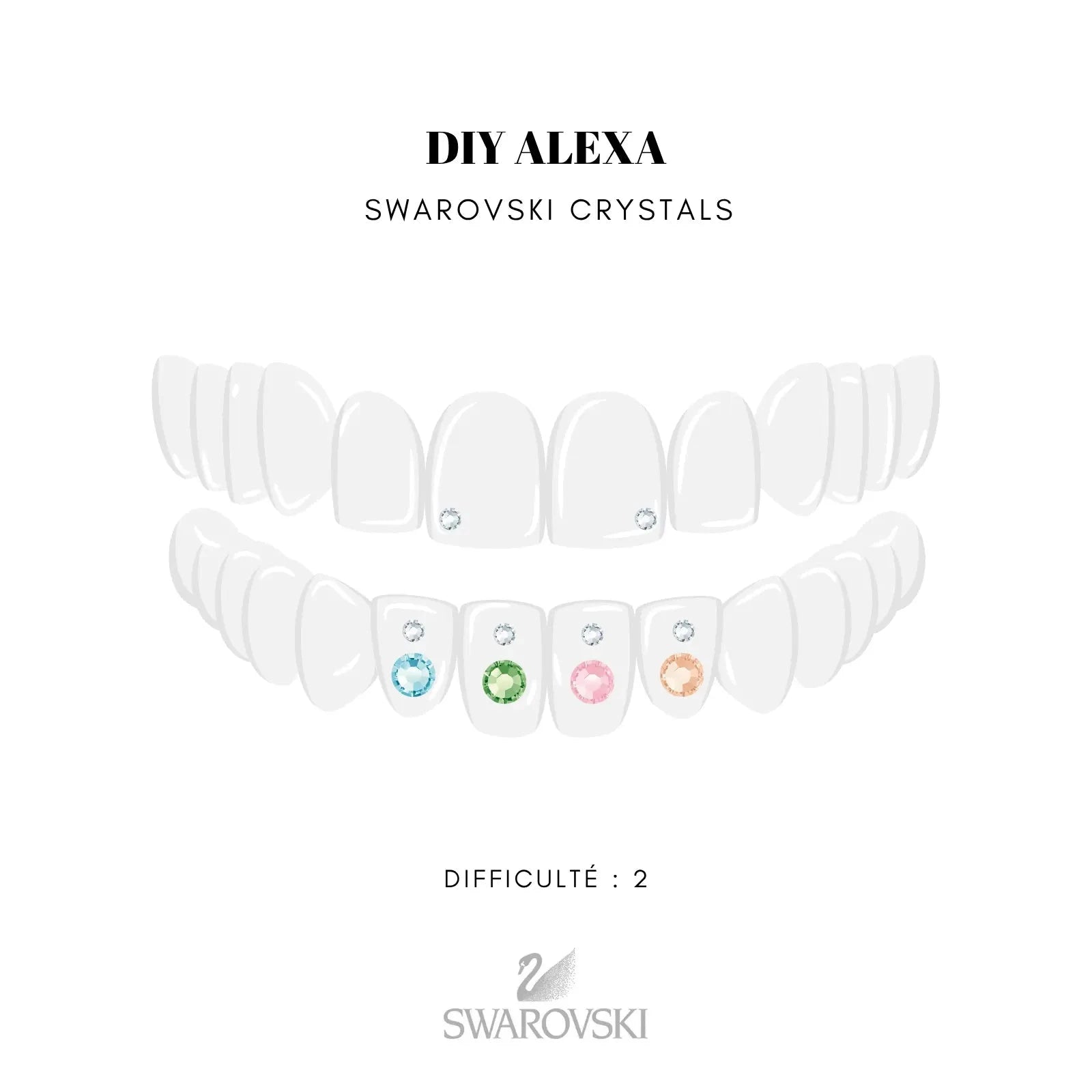DIY Tooth Gems Kit ALEXA - Ton Kit de Pose de strass dentaire Homemade STRASS DENTAIRES Tooth Gems World 