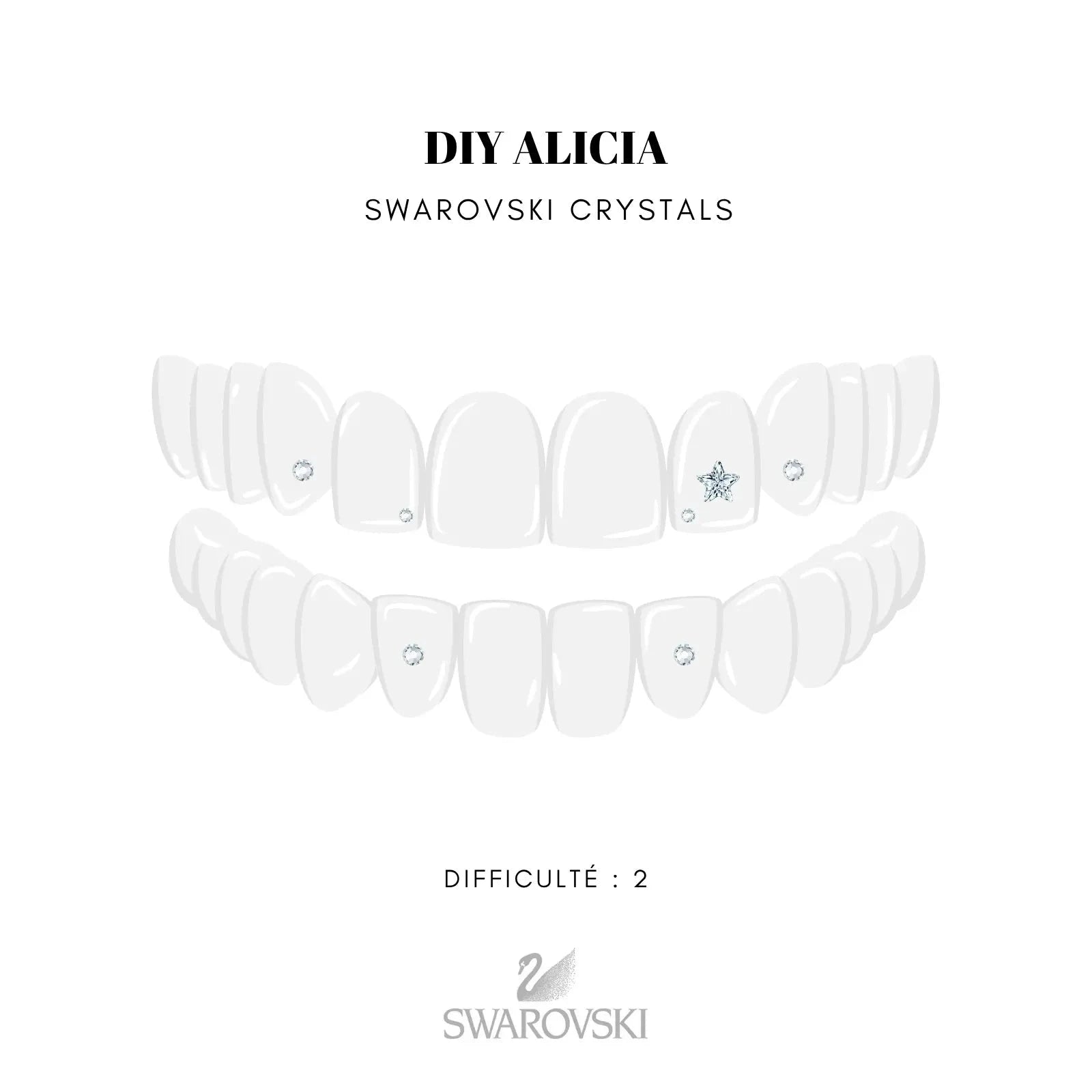 DIY Tooth Gems Kit ALICIA - Ton Kit de Pose de strass dentaire Homemade STRASS DENTAIRES Tooth Gems World 