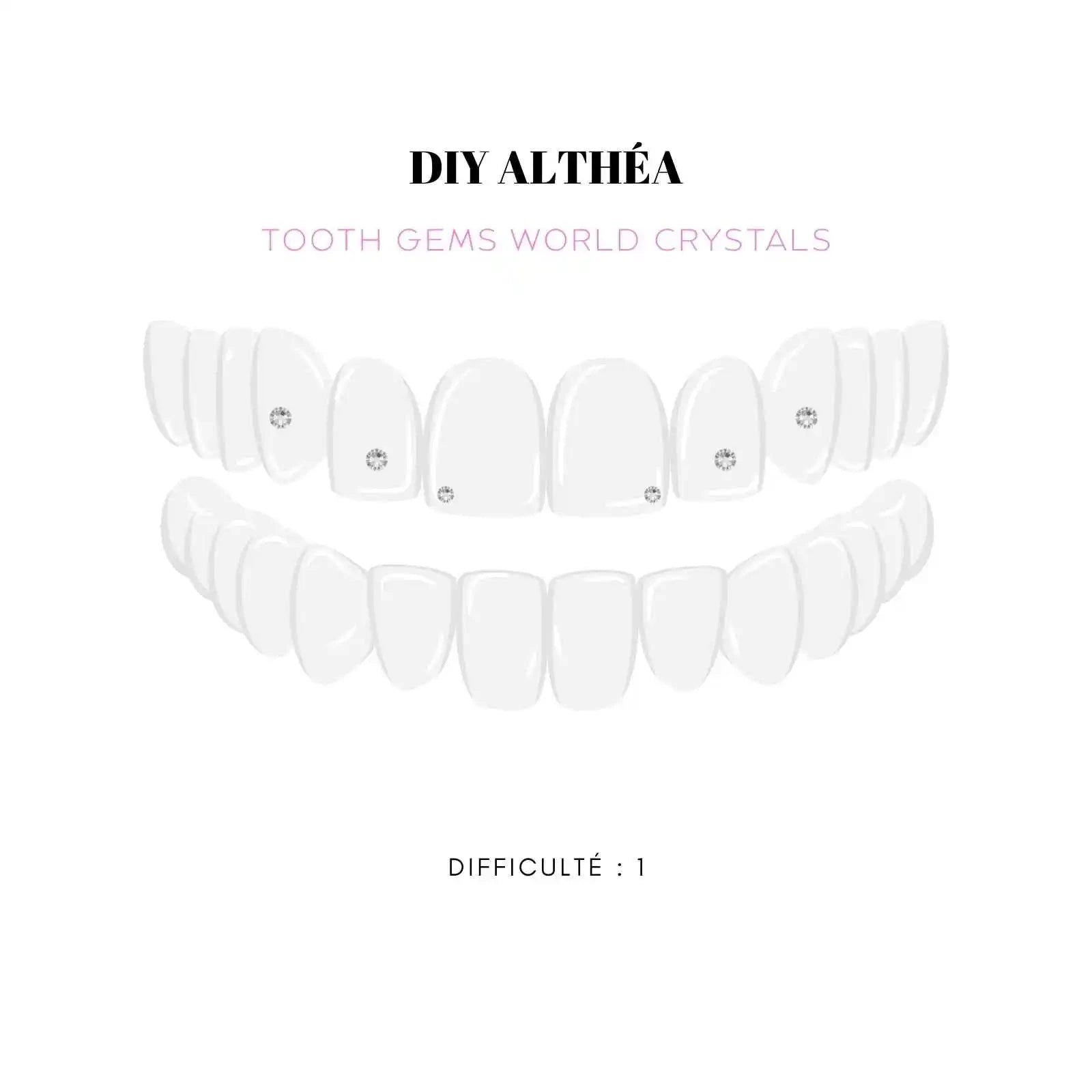 DIY Tooth Gems Kit ALTHÉA - Ton Kit de Pose de strass dentaire Homemade Strass dentaire Tooth Gems World 