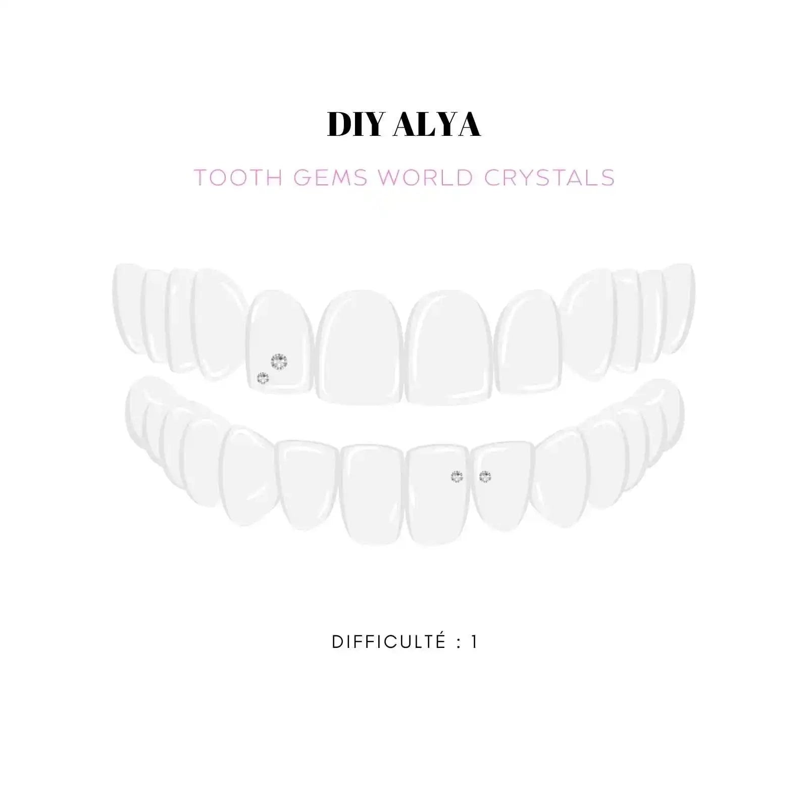 DIY Tooth Gems Kit ALYA - Ton Kit de Pose de strass dentaire Homemade Strass dentaire Tooth Gems World 
