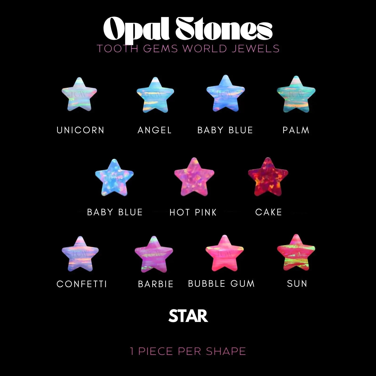 ETOILE - OPALE Bijou dentaire opale Tooth Gems World 