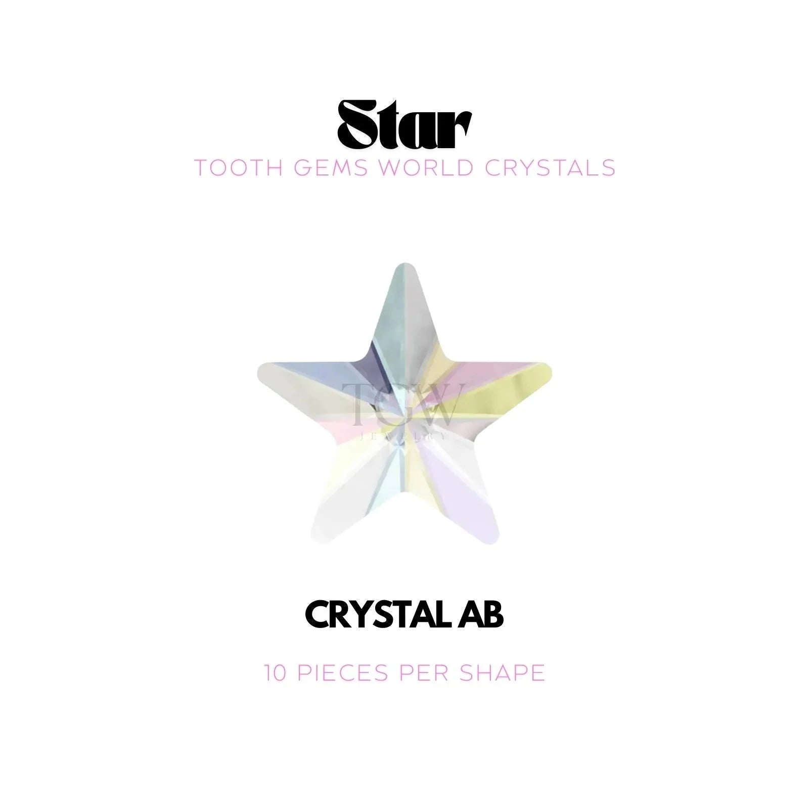 ETOILE Strass dentaire Tooth Gems World CRYSTAL AB 