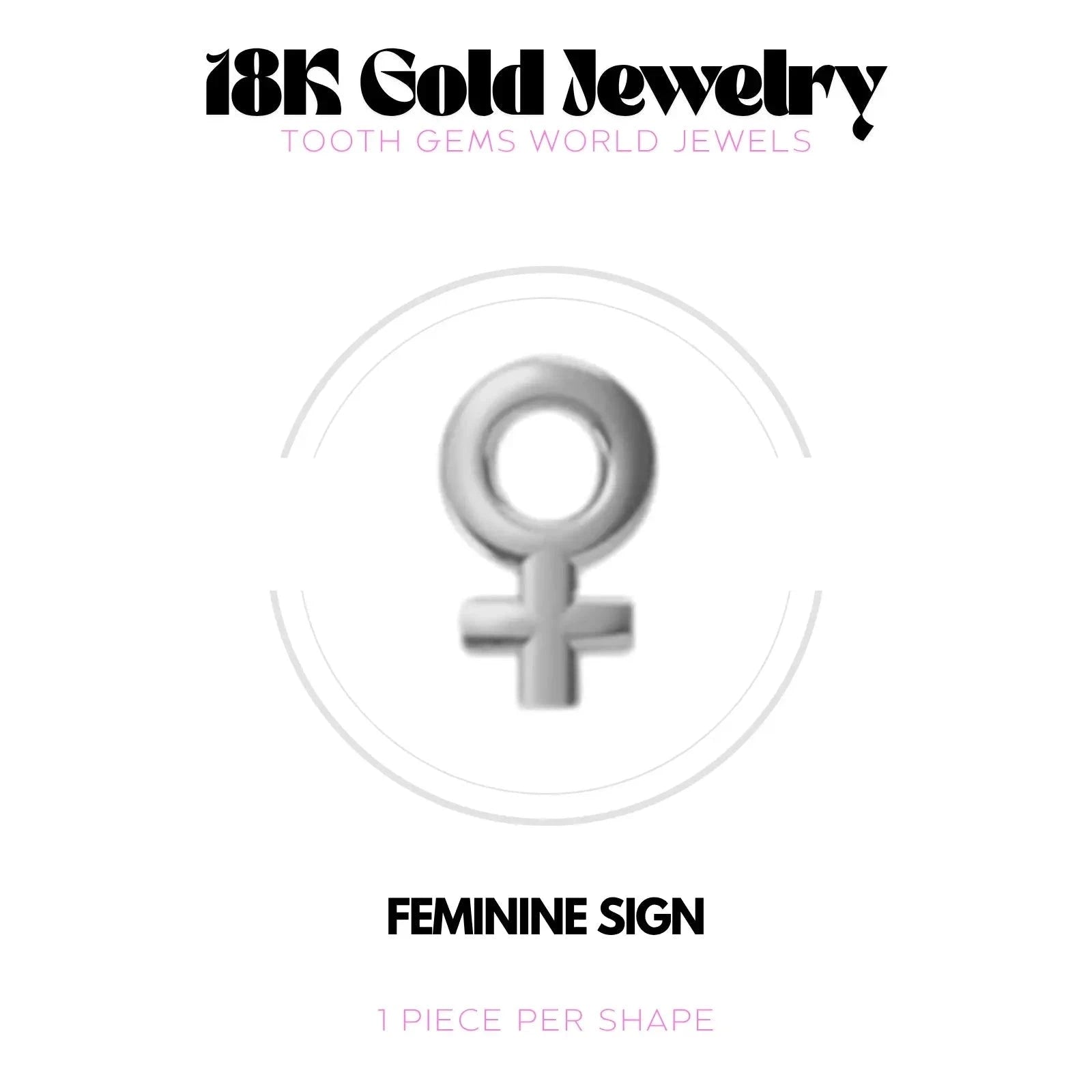 GENRE FÉMININ OR 18K Bijou dentaire en OR 18K Tooth Gems World OR BLANC 