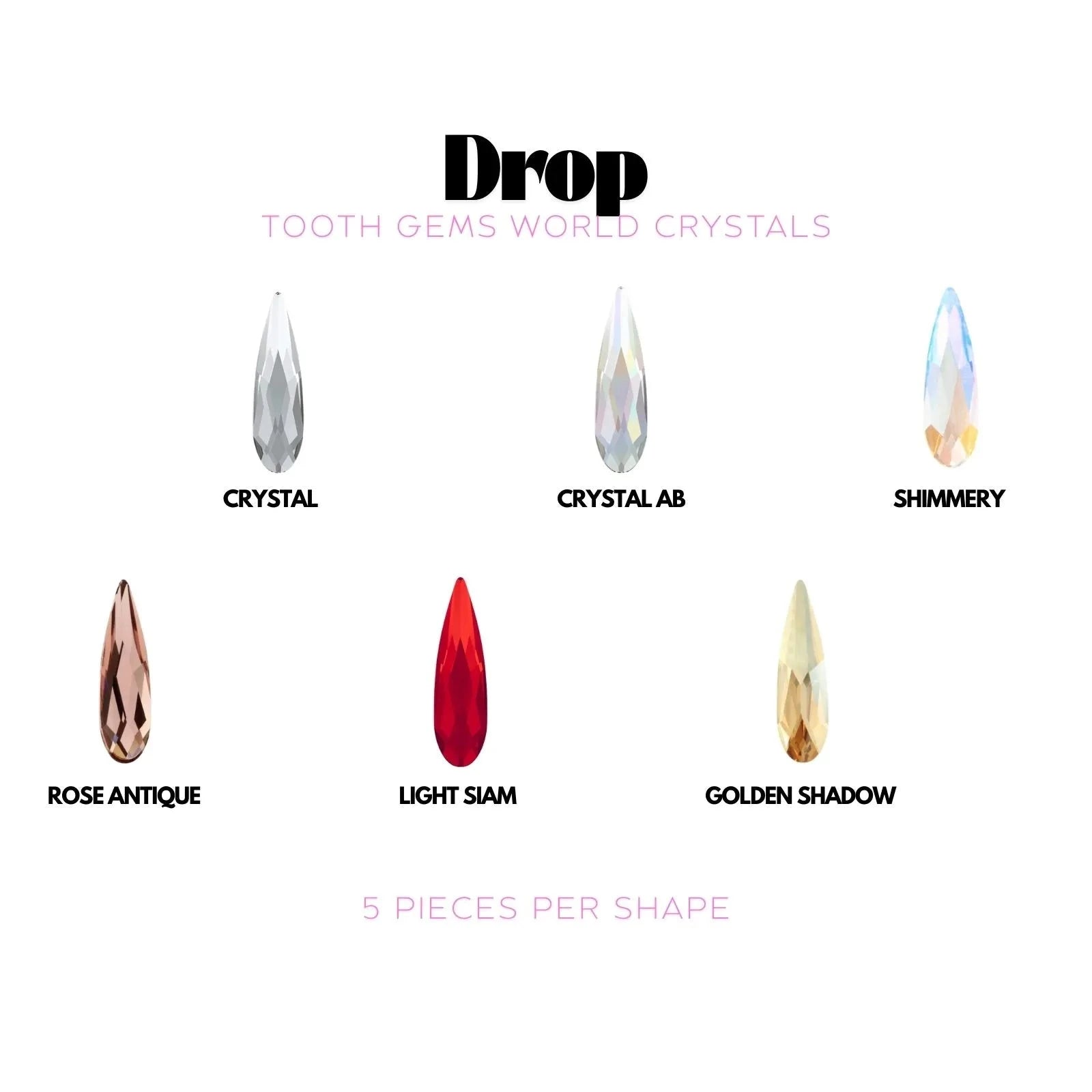 GOUTTE Strass dentaire Swarovski Tooth Gems World 