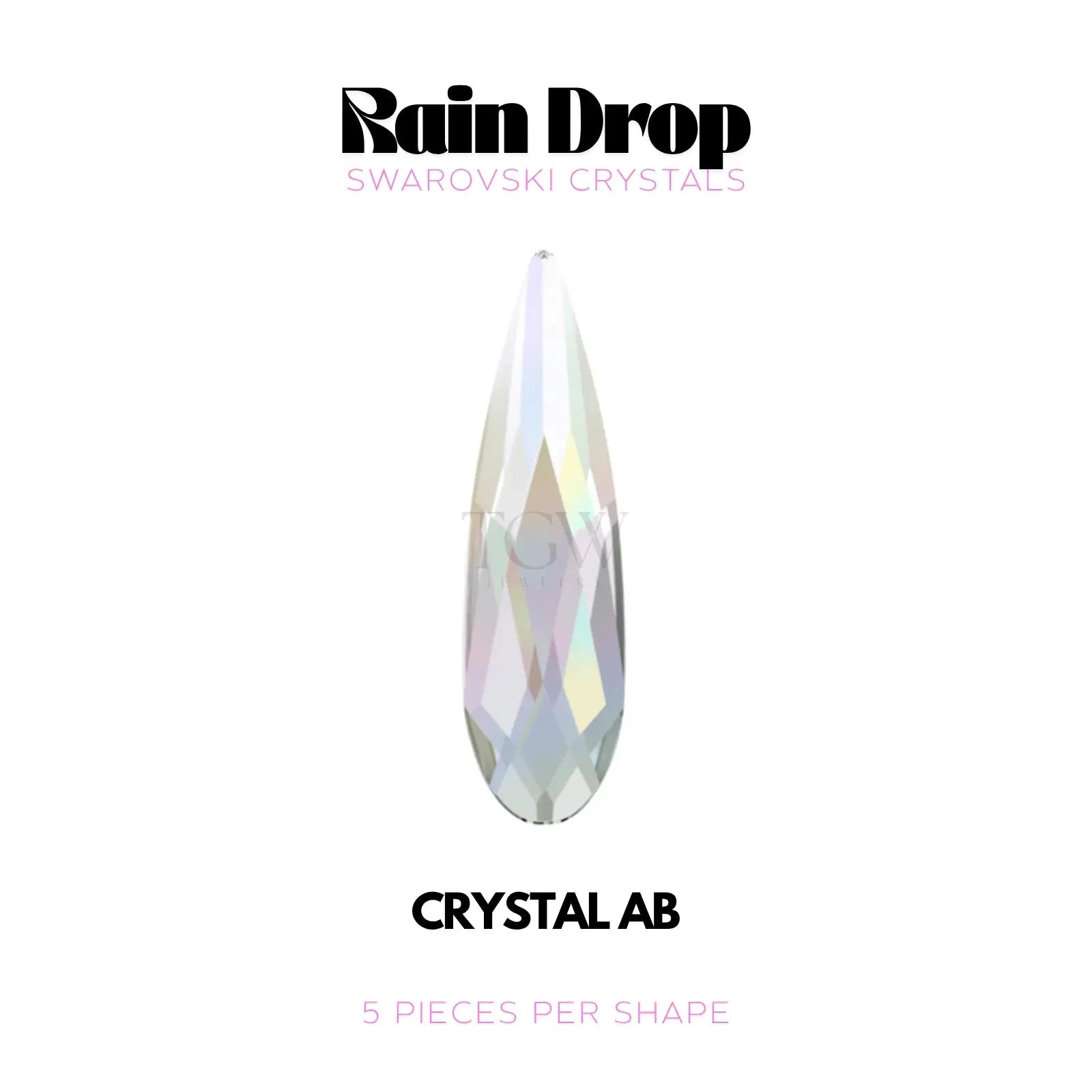 GOUTTE - SWAROVSKI Tooth Gems World Crystal AB 