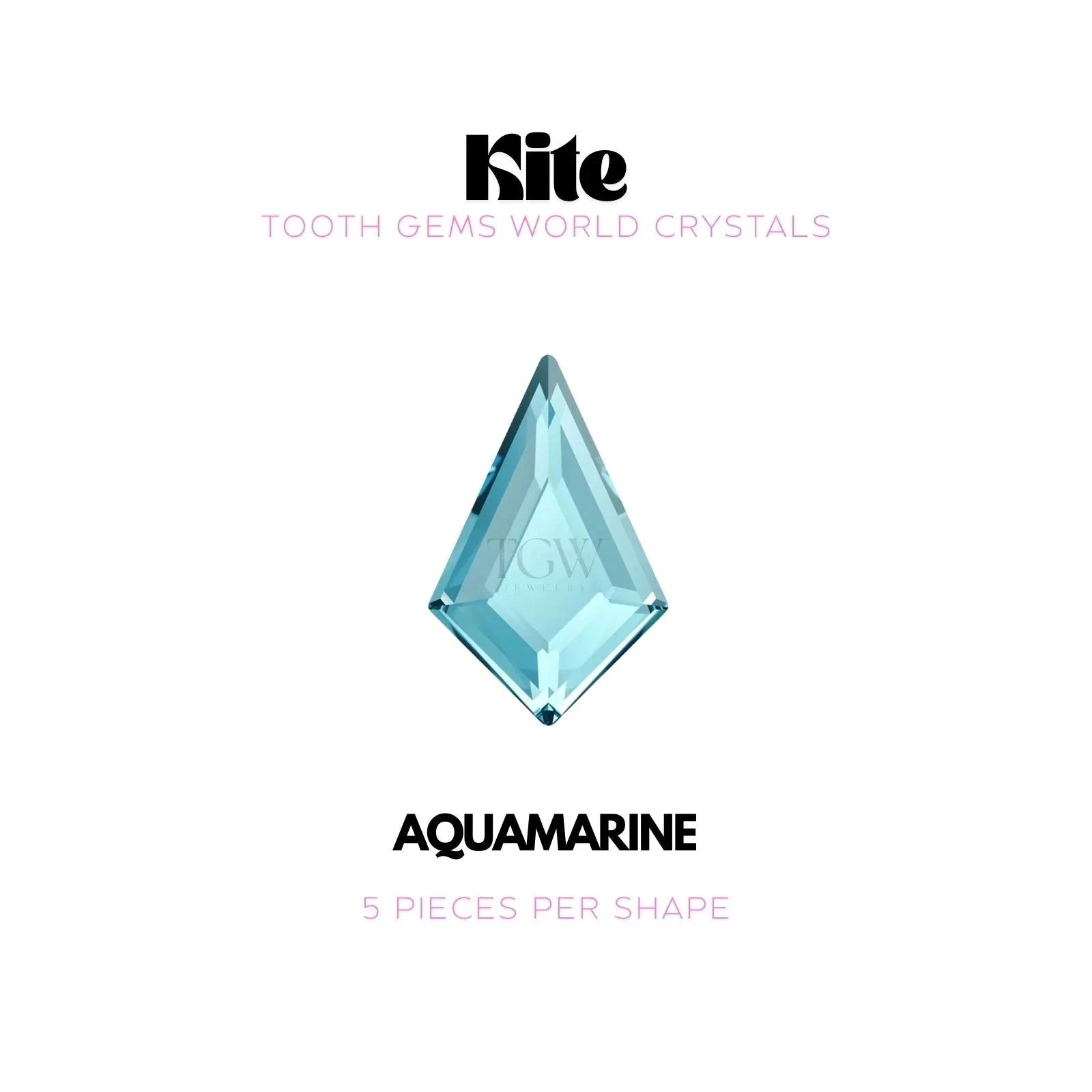 KITE Strass dentaire Swarovski Tooth Gems World Aquamarine 