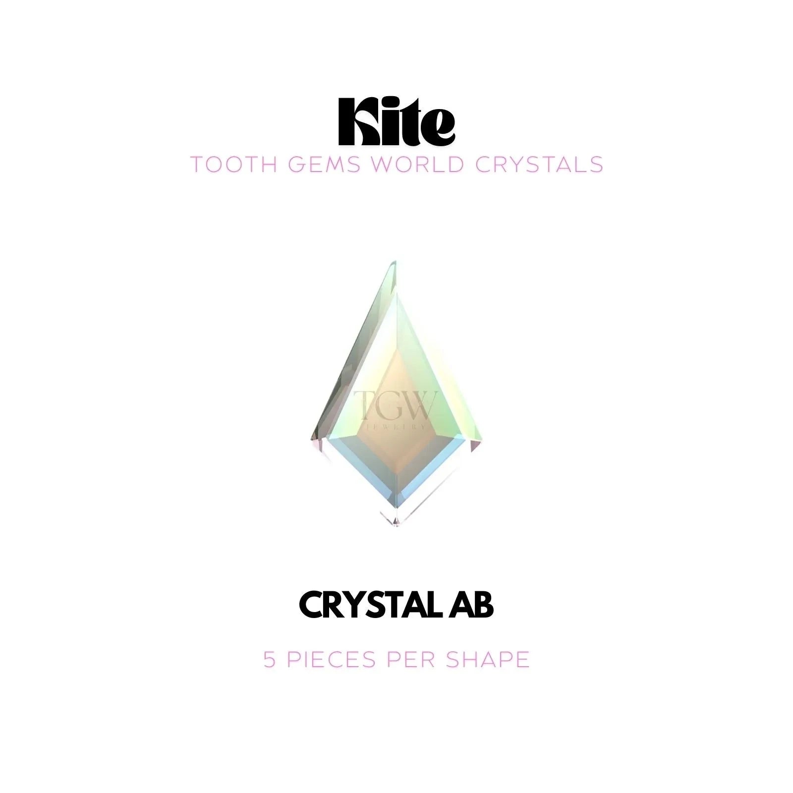 KITE Strass dentaire Swarovski Tooth Gems World Crystal AB 