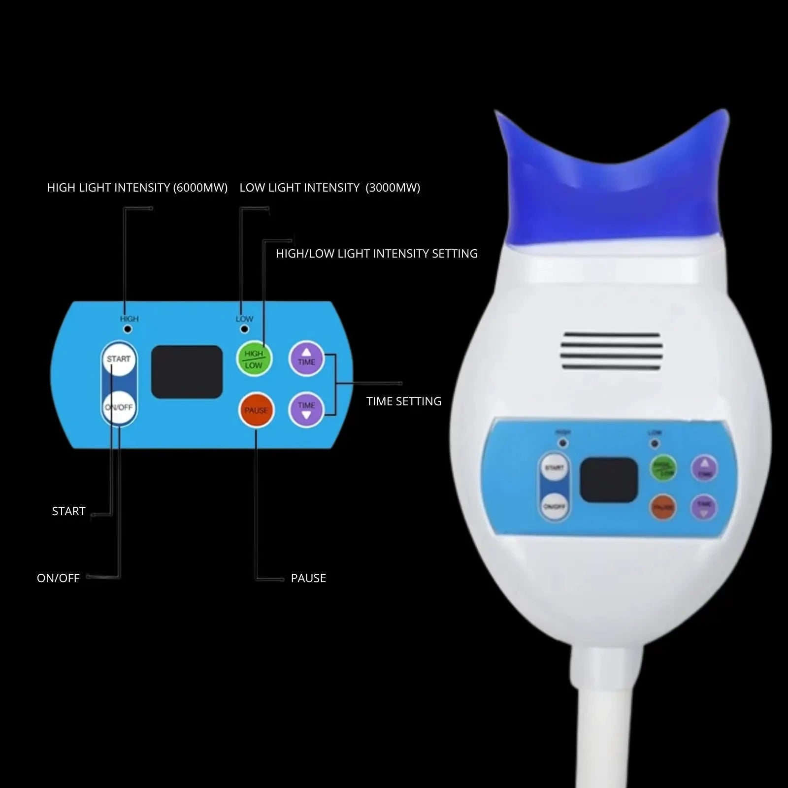 LAMPE LED POUR BLANCHIMENT DENTAIRE Tooth Gems World 