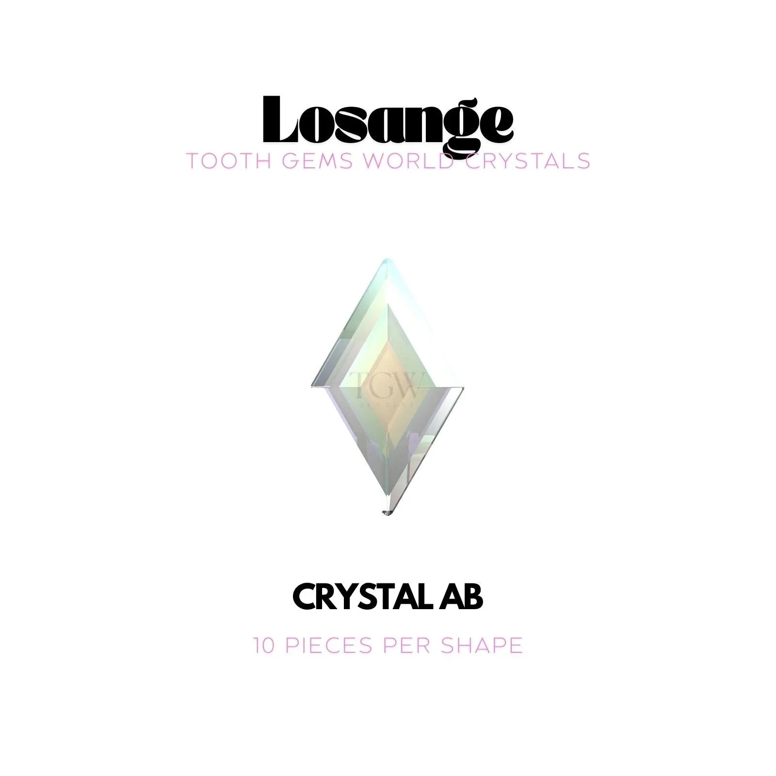 LOSANGE Strass dentaire Swarovski Tooth Gems World Crystal AB 