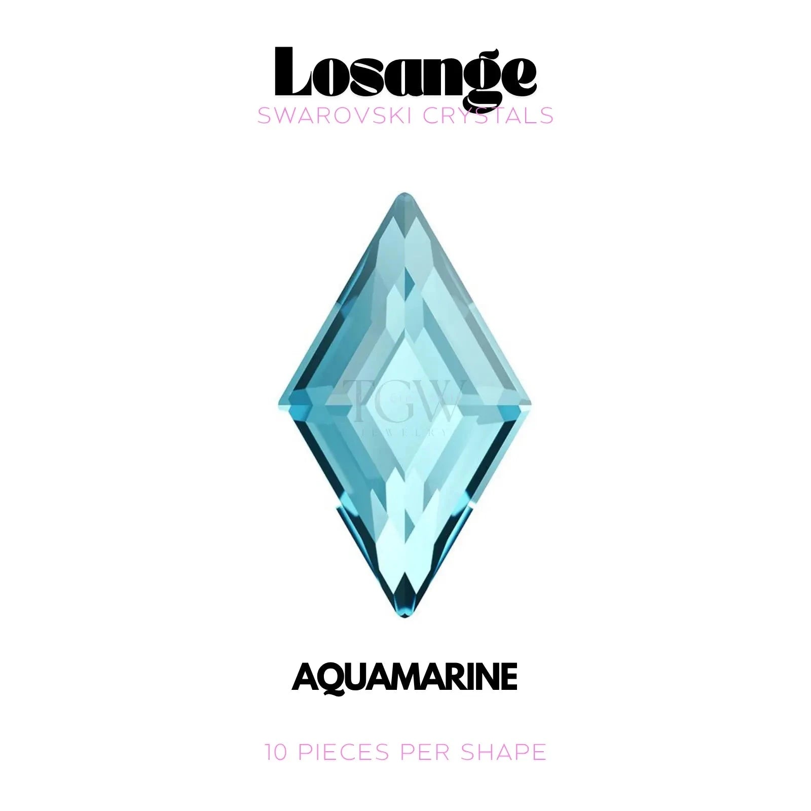 LOSANGE - SWAROVSKI Tooth Gems World Aquamarine 
