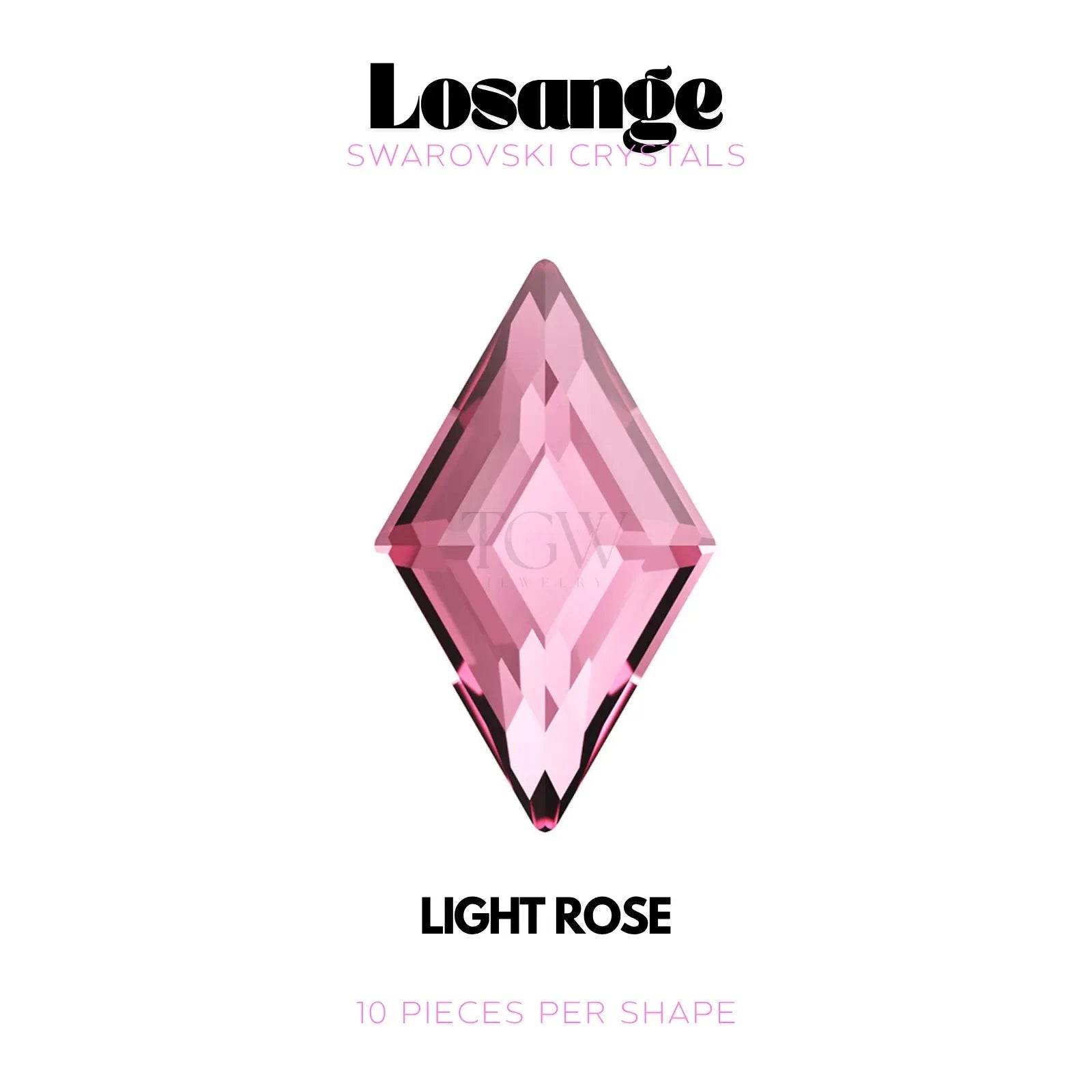 LOSANGE - SWAROVSKI Tooth Gems World Light Rose 