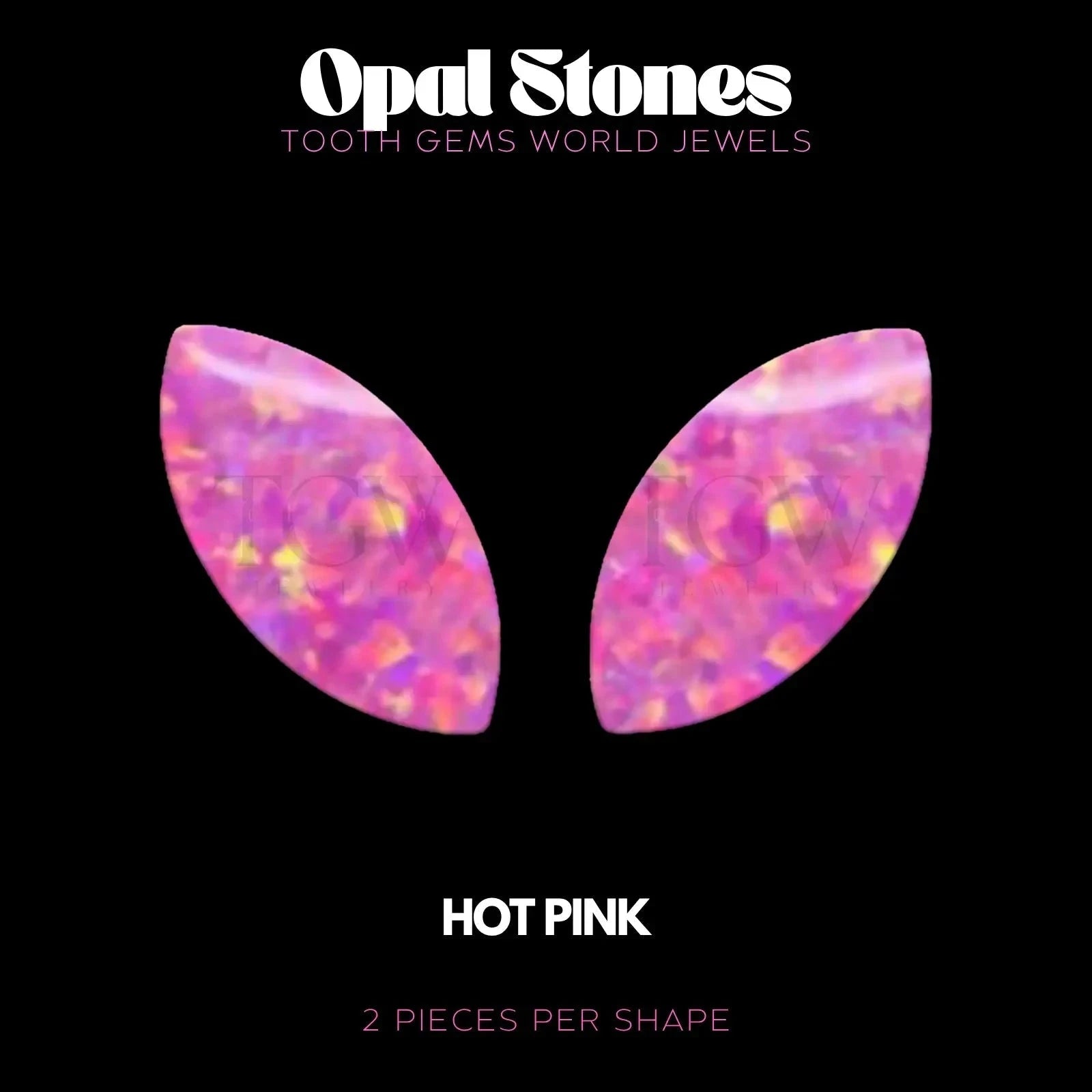 MARQUISE - OPALE Bijou dentaire opale Tooth Gems World HOT PINK 