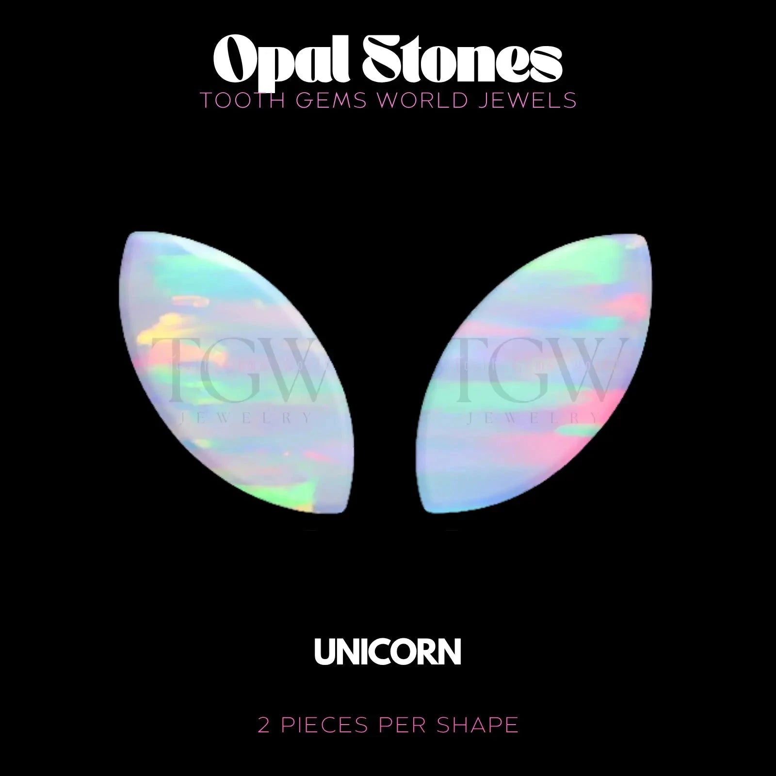 MARQUISE - OPALE BIJOU OPALE Tooth Gems World UNICORN 