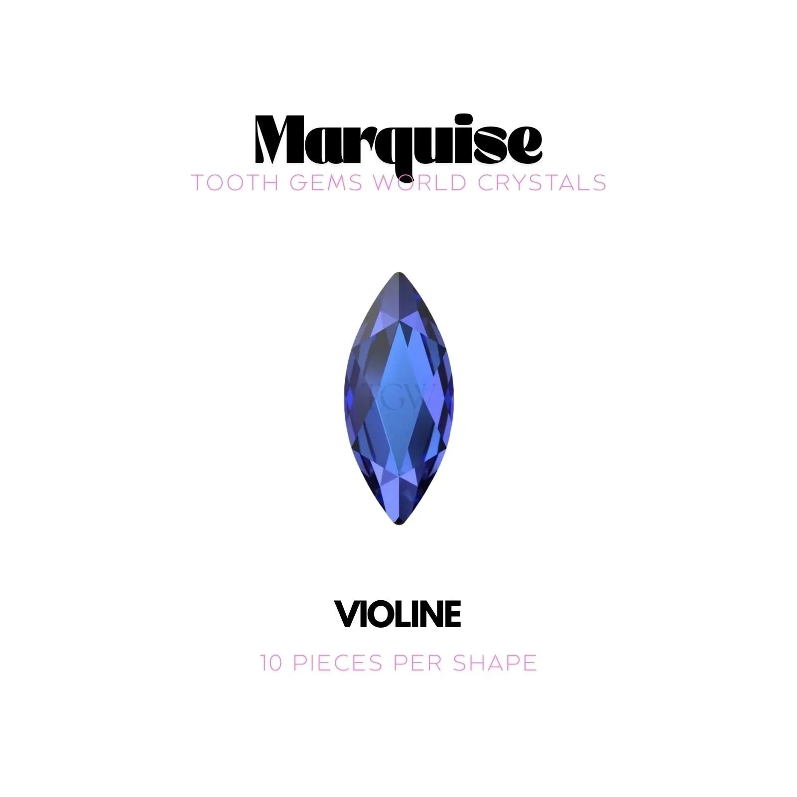 MARQUISE Strass dentaire Tooth Gems World VIOLINE 