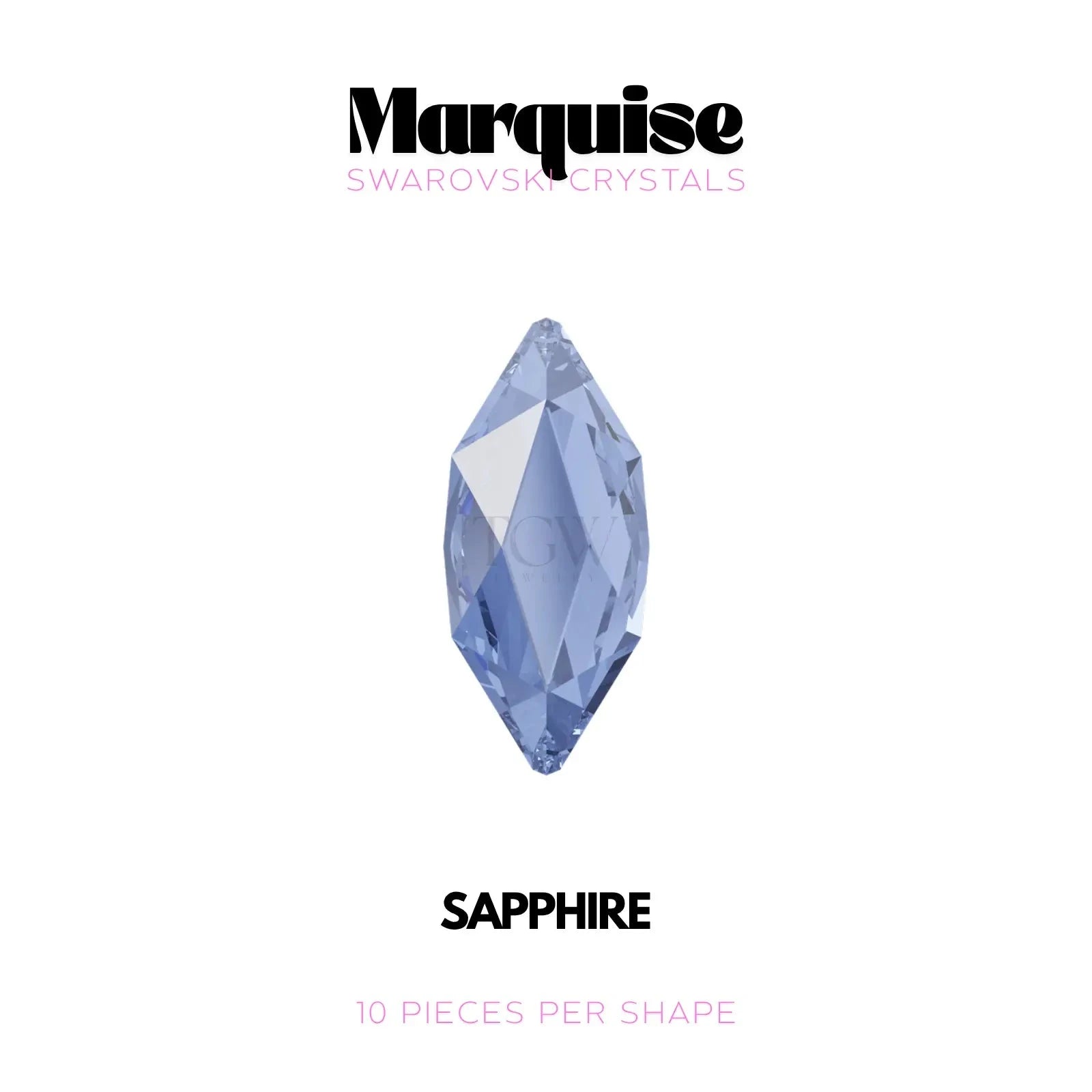 MARQUISE - SWAROVSKI STRASS DENTAIRES Tooth Gems World SAPPHIRE 