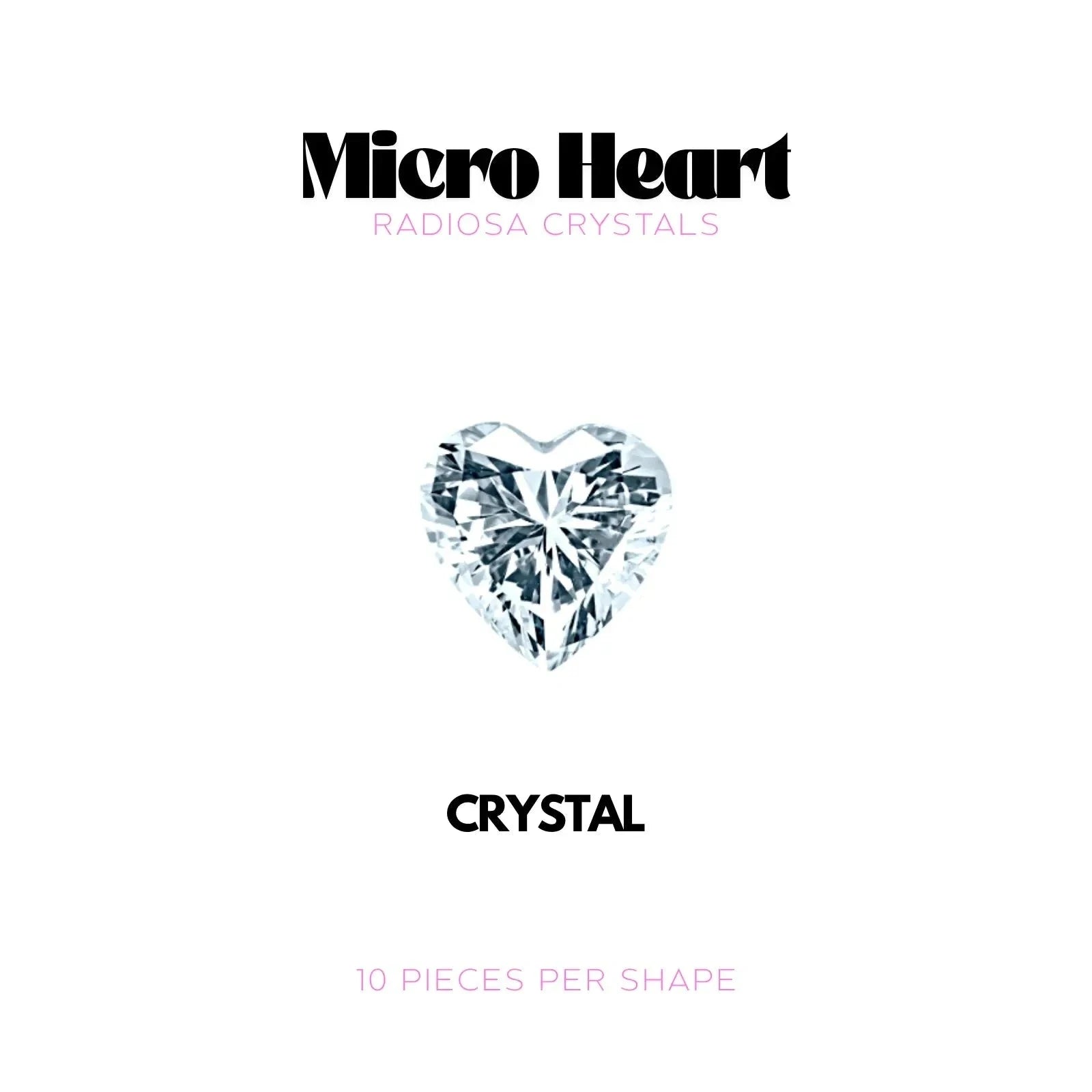 MICRO COEUR - RADIOSA CRYSTALS Strass dentaire Tooth Gems World Crystal 
