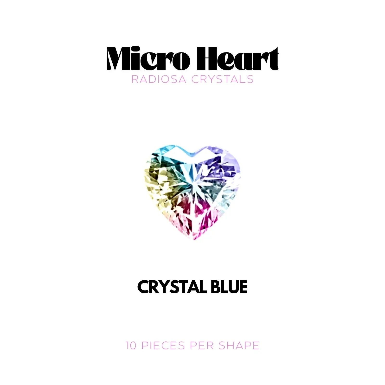 MICRO COEUR - RADIOSA CRYSTALS Strass dentaire Tooth Gems World Crystal Blue 