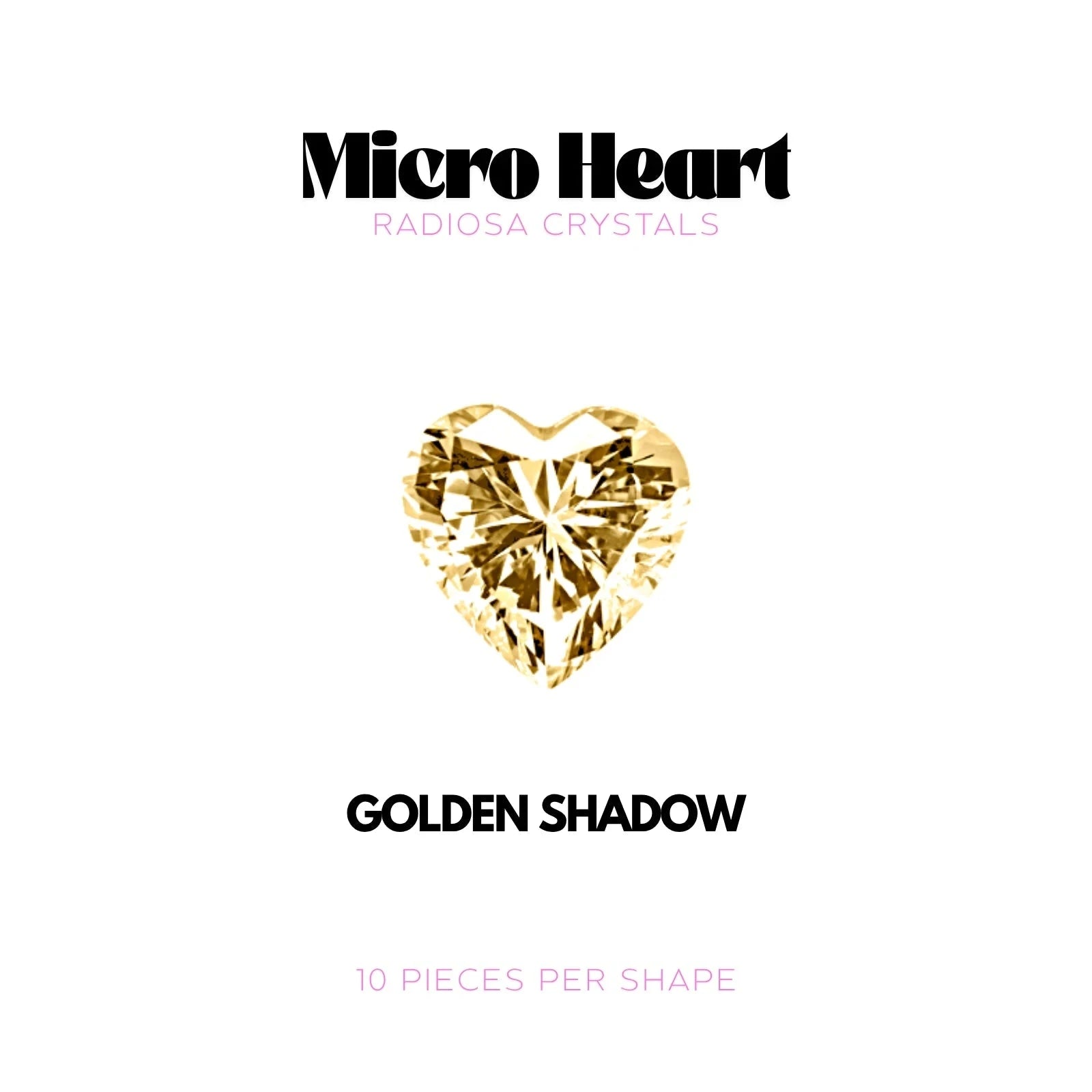 MICRO COEUR - RADIOSA CRYSTALS Strass dentaire Tooth Gems World Golden Shadow 