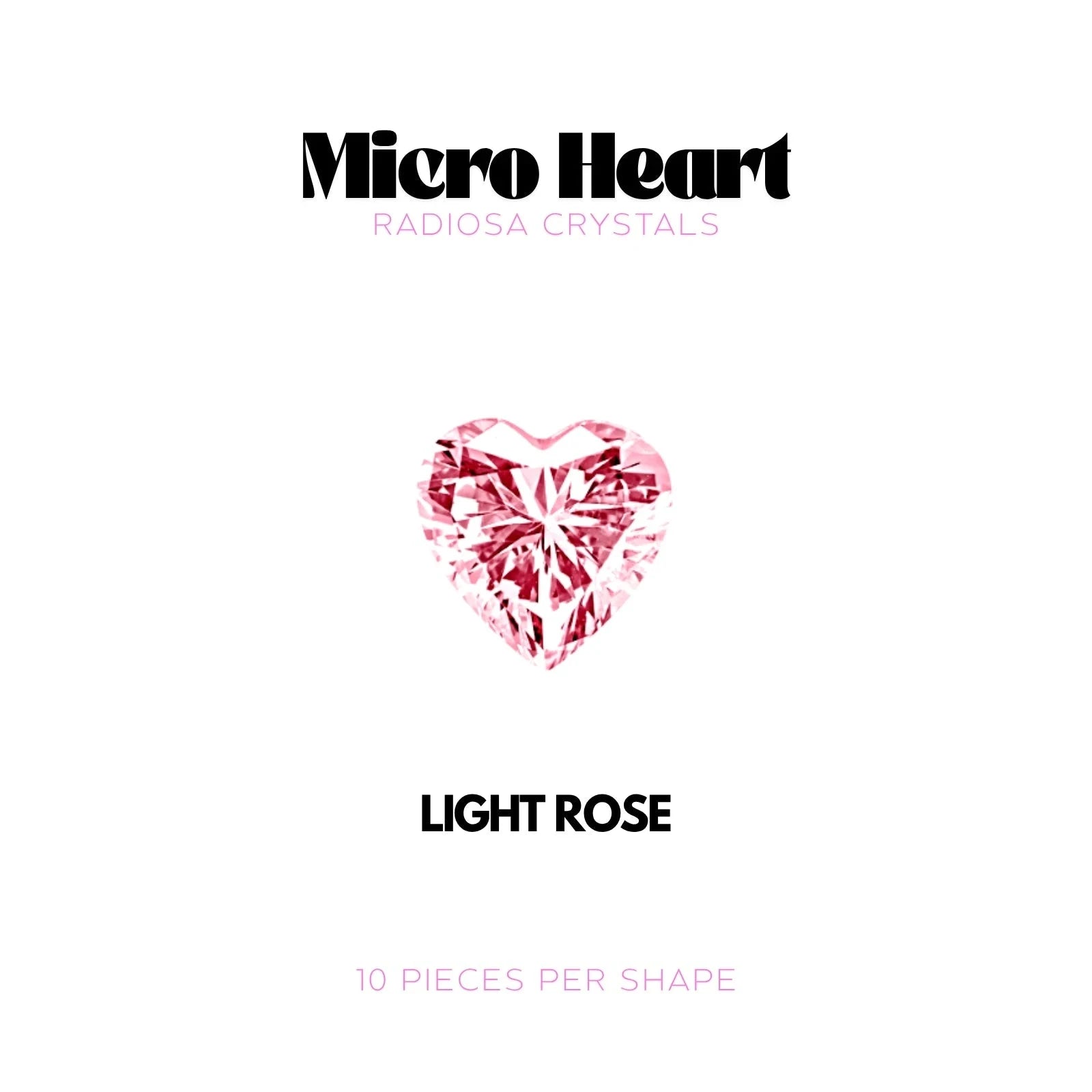 MICRO COEUR - RADIOSA CRYSTALS Strass dentaire Tooth Gems World Light Rose 