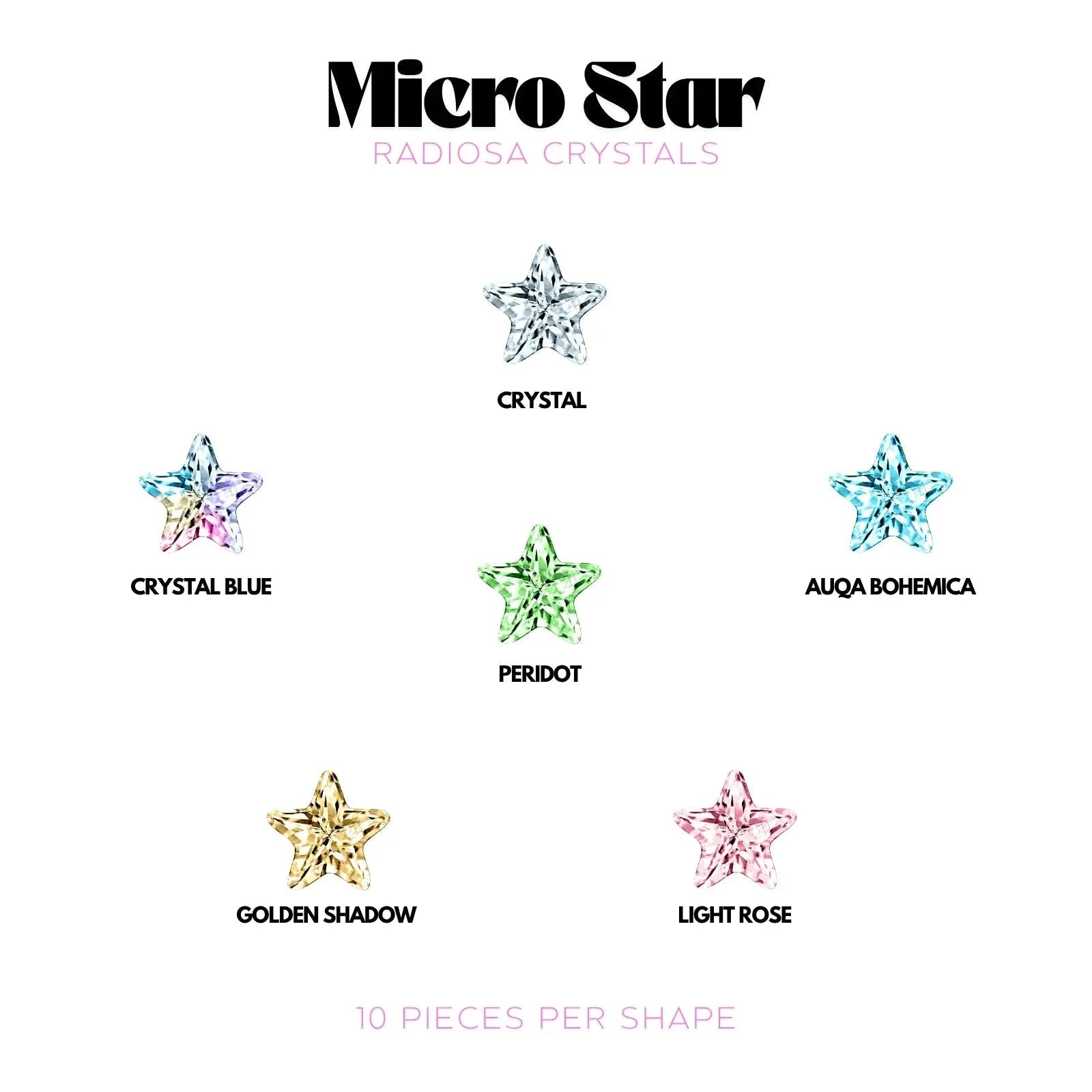 MICRO ÉTOILE - RADIOSA CRYSTALS Strass dentaire Tooth Gems World 