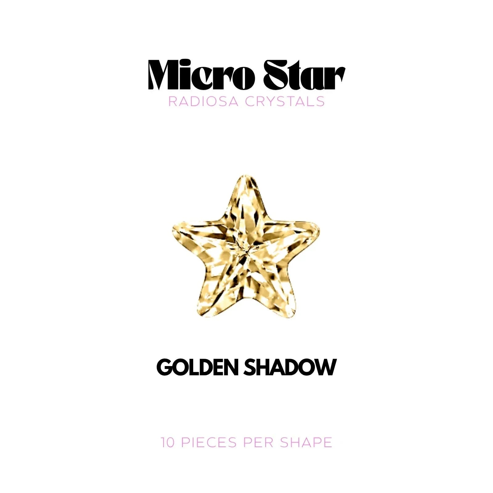 MICRO ÉTOILE - RADIOSA CRYSTALS Strass dentaire Tooth Gems World Golden Shadow 