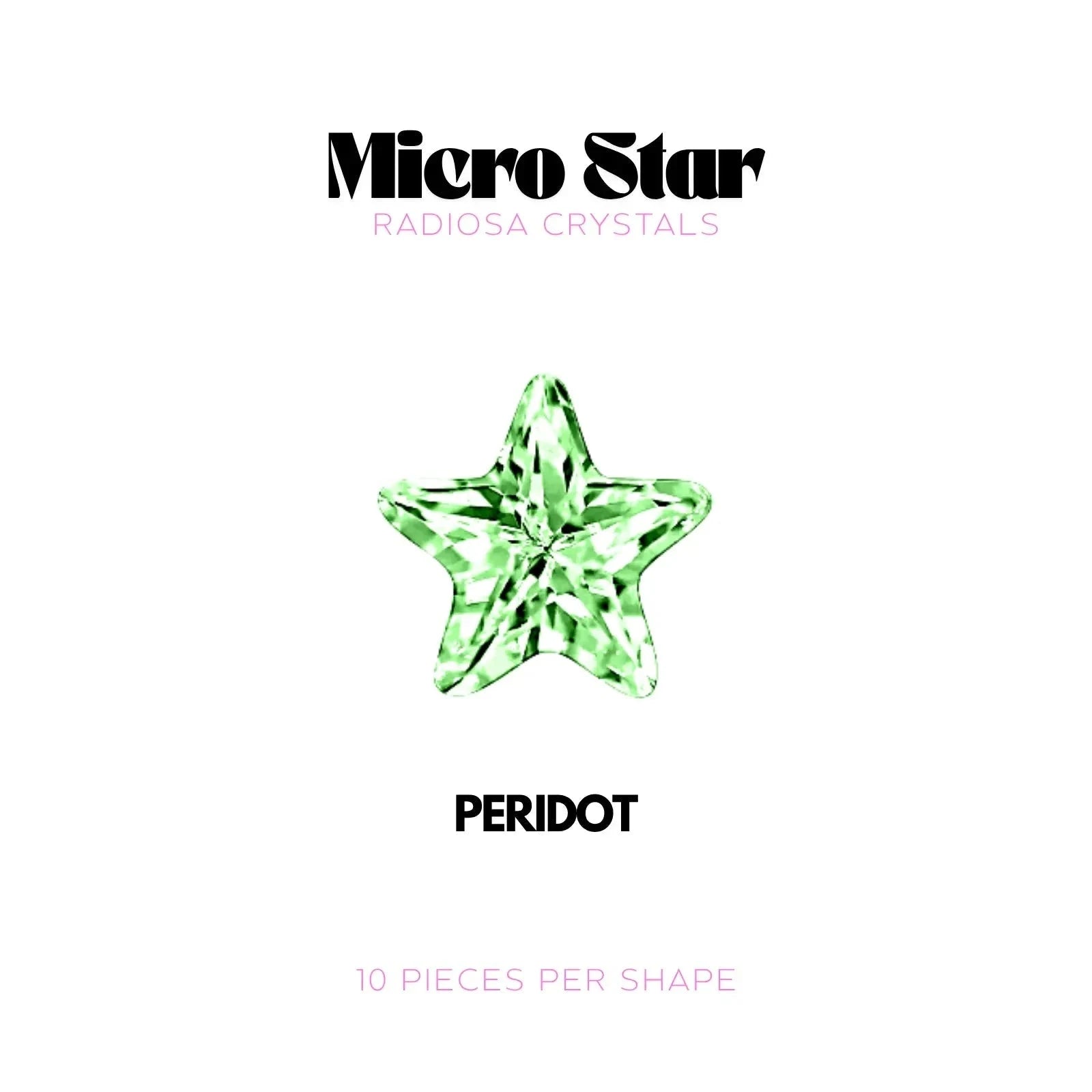 MICRO ÉTOILE - RADIOSA CRYSTALS Strass dentaire Tooth Gems World Peridot 