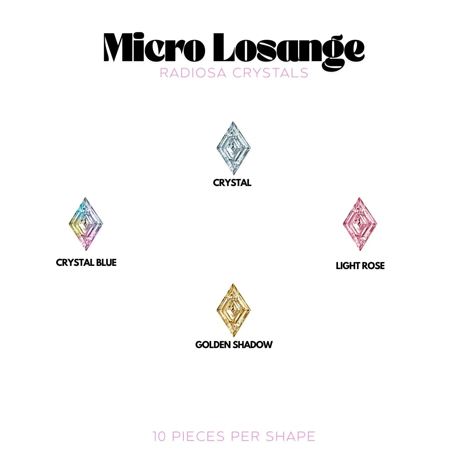 MICRO LOSANGE - RADIOSA CRYSTALS Strass dentaire Tooth Gems World 