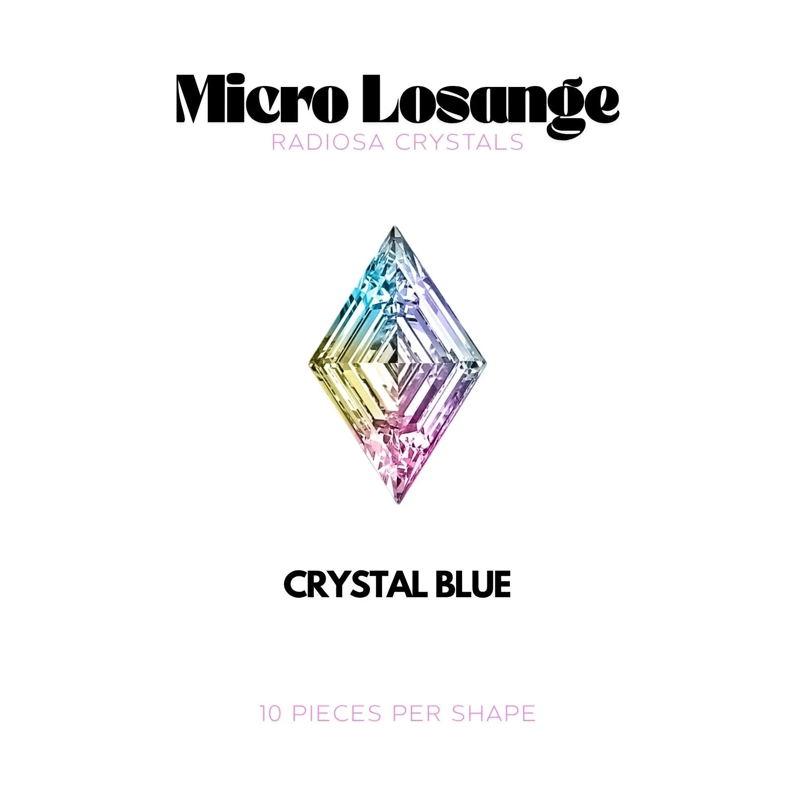 MICRO LOSANGE - RADIOSA CRYSTALS Strass dentaire Tooth Gems World Crystal Blue 