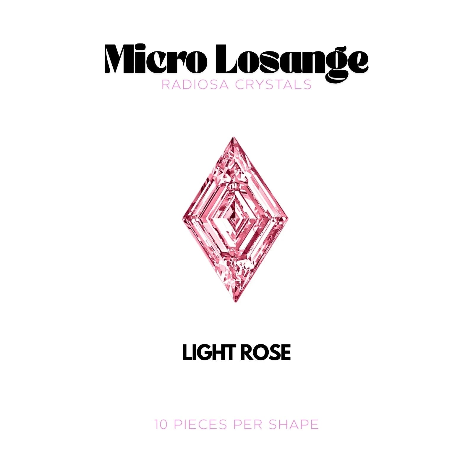 MICRO LOSANGE - RADIOSA CRYSTALS Strass dentaire Tooth Gems World Light Rose 