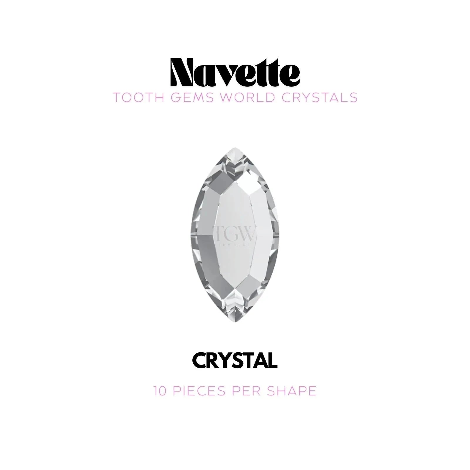 NAVETTE Strass dentaire Swarovski Tooth Gems World Crystal 