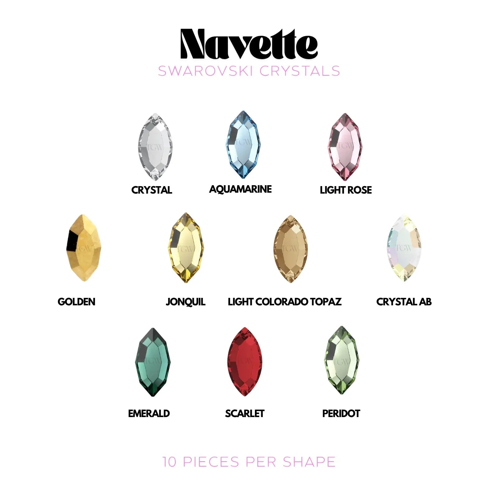 NAVETTE - SWAROVSKI STRASS DENTAIRES Tooth Gems World 