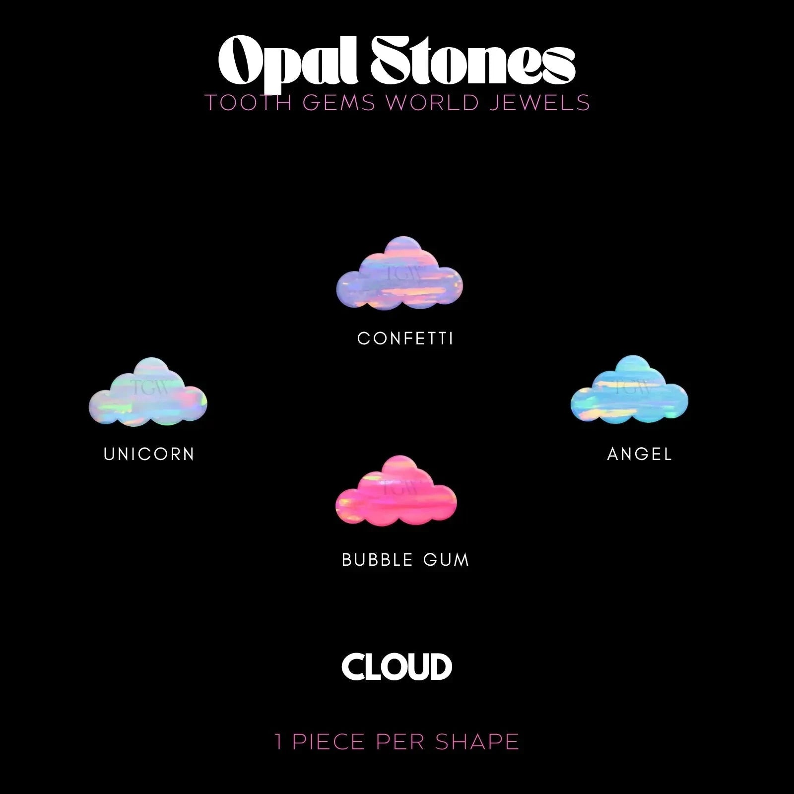 NUAGE - OPALE Bijou dentaire opale Tooth Gems World 