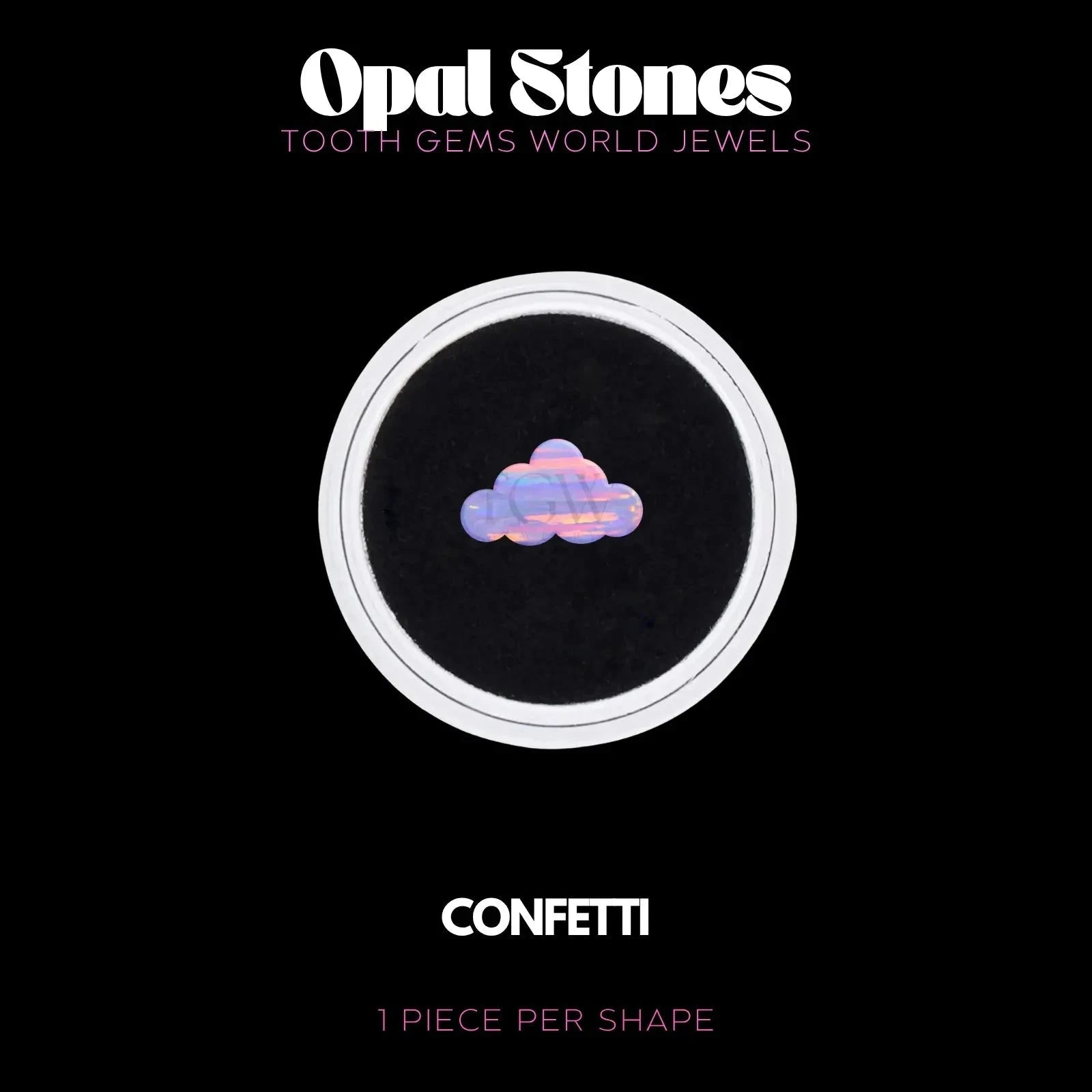 NUAGE - OPALE Bijou dentaire opale Tooth Gems World CONFETTI 