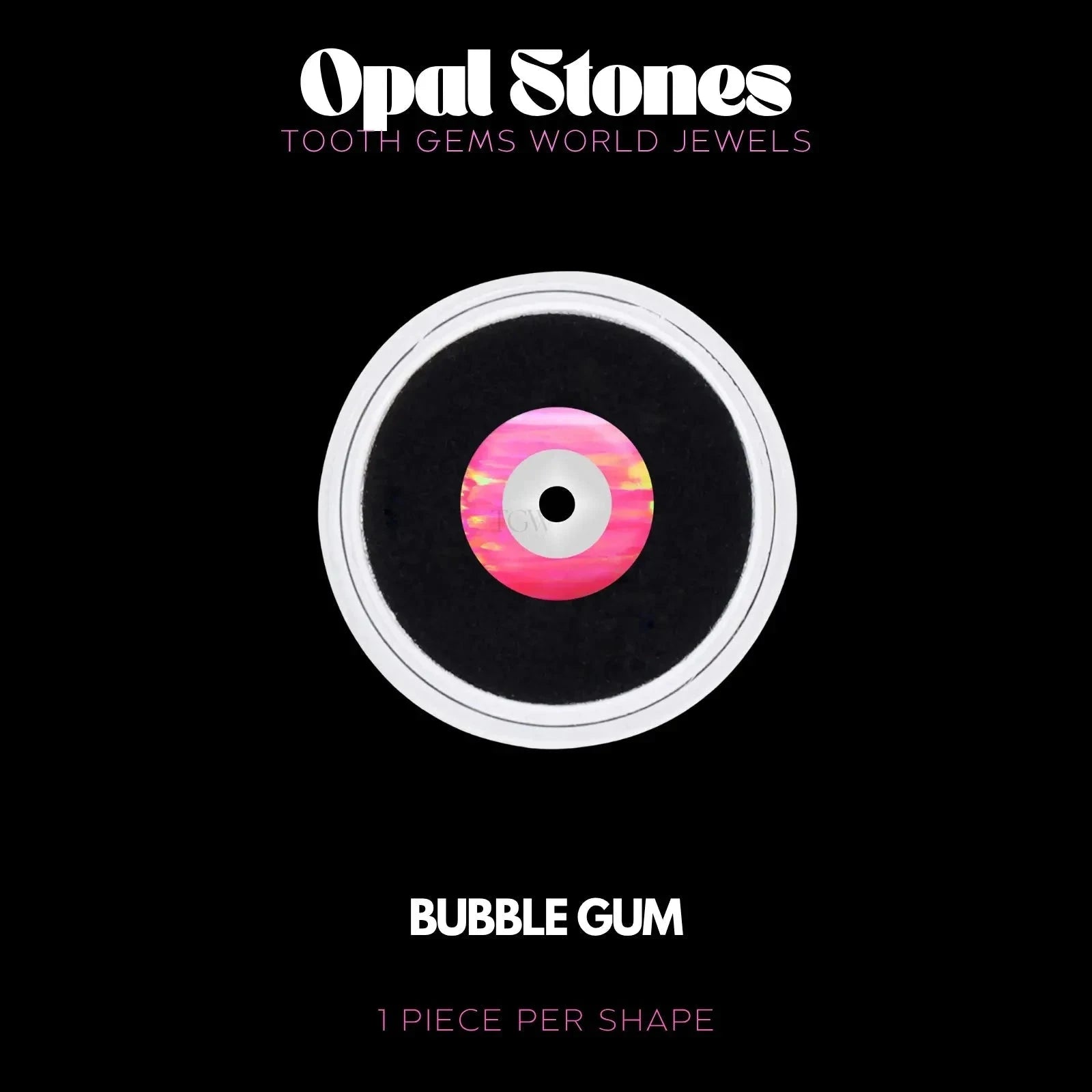 OEIL DE PROTECTION - OPALE Bijou dentaire opale Tooth Gems World BUBBLE GUM 