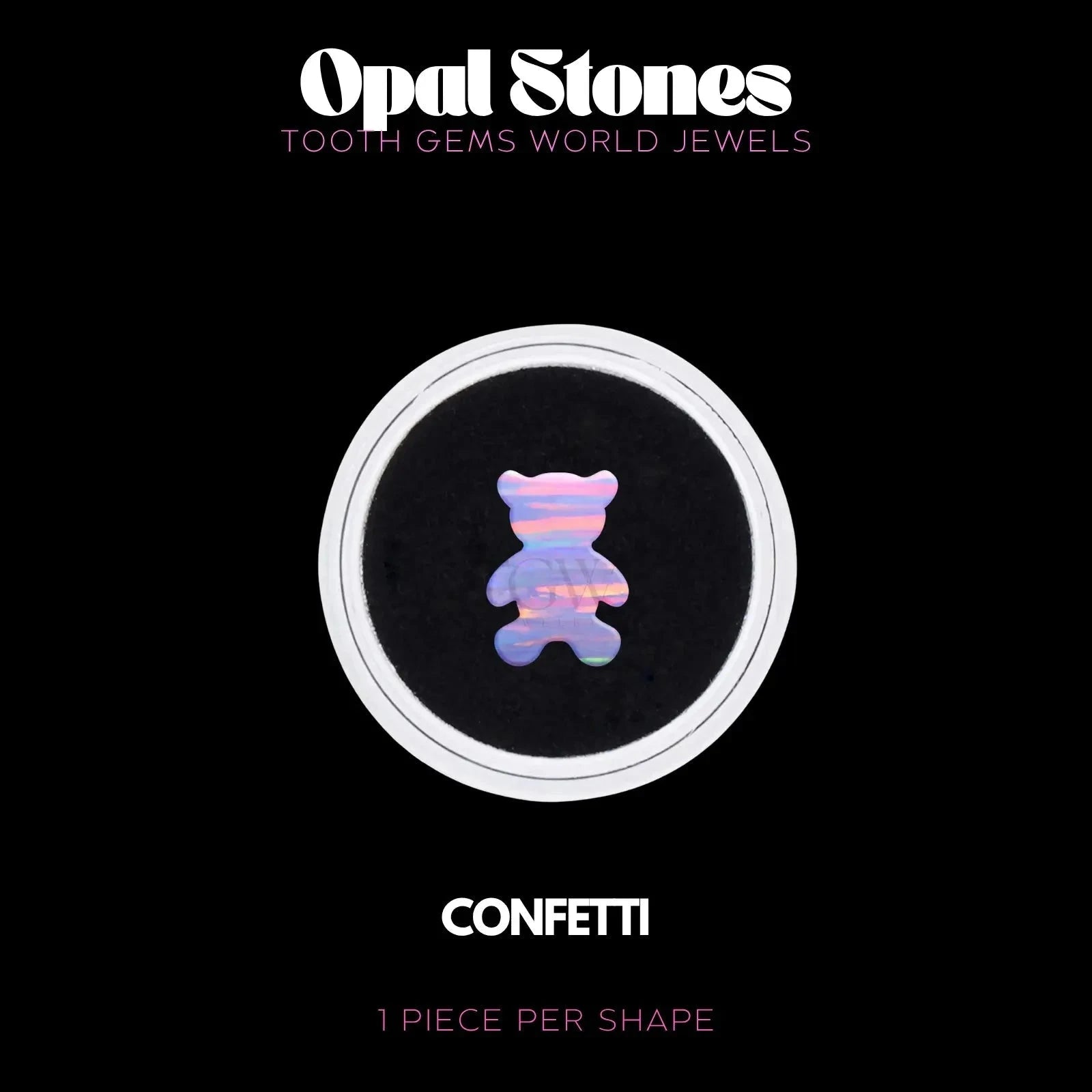 OURSON - OPALE Bijou dentaire opale Tooth Gems World CONFETTI 