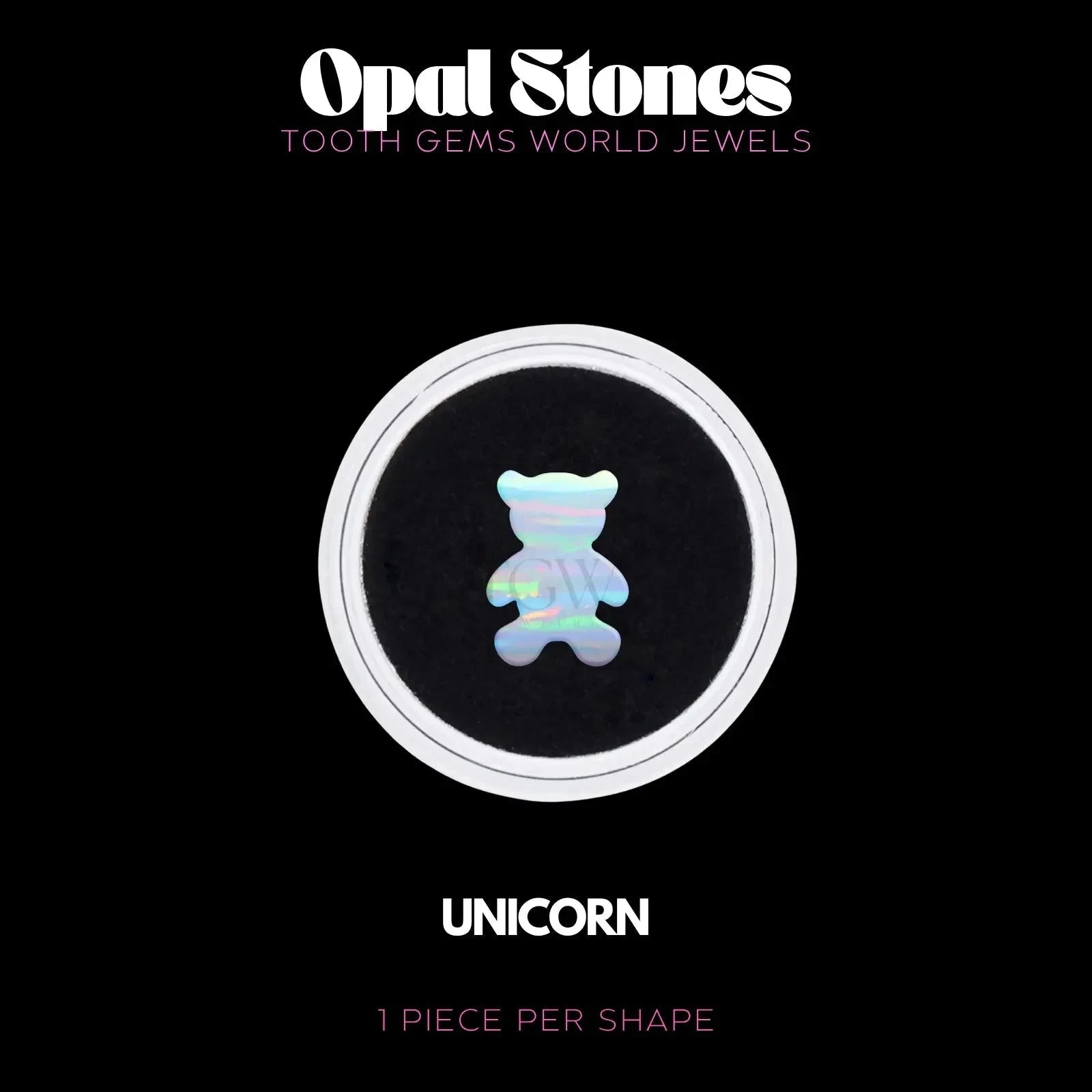 OURSON - OPALE Bijou dentaire opale Tooth Gems World UNICORN 