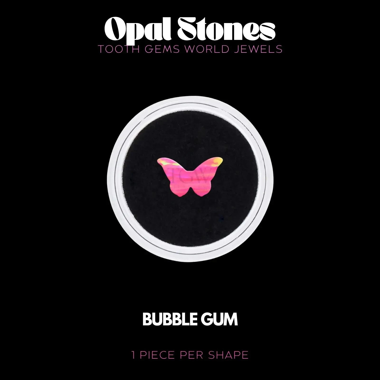 PAPILLON - OPALE Bijou dentaire opale Tooth Gems World BUBBLE GUM 