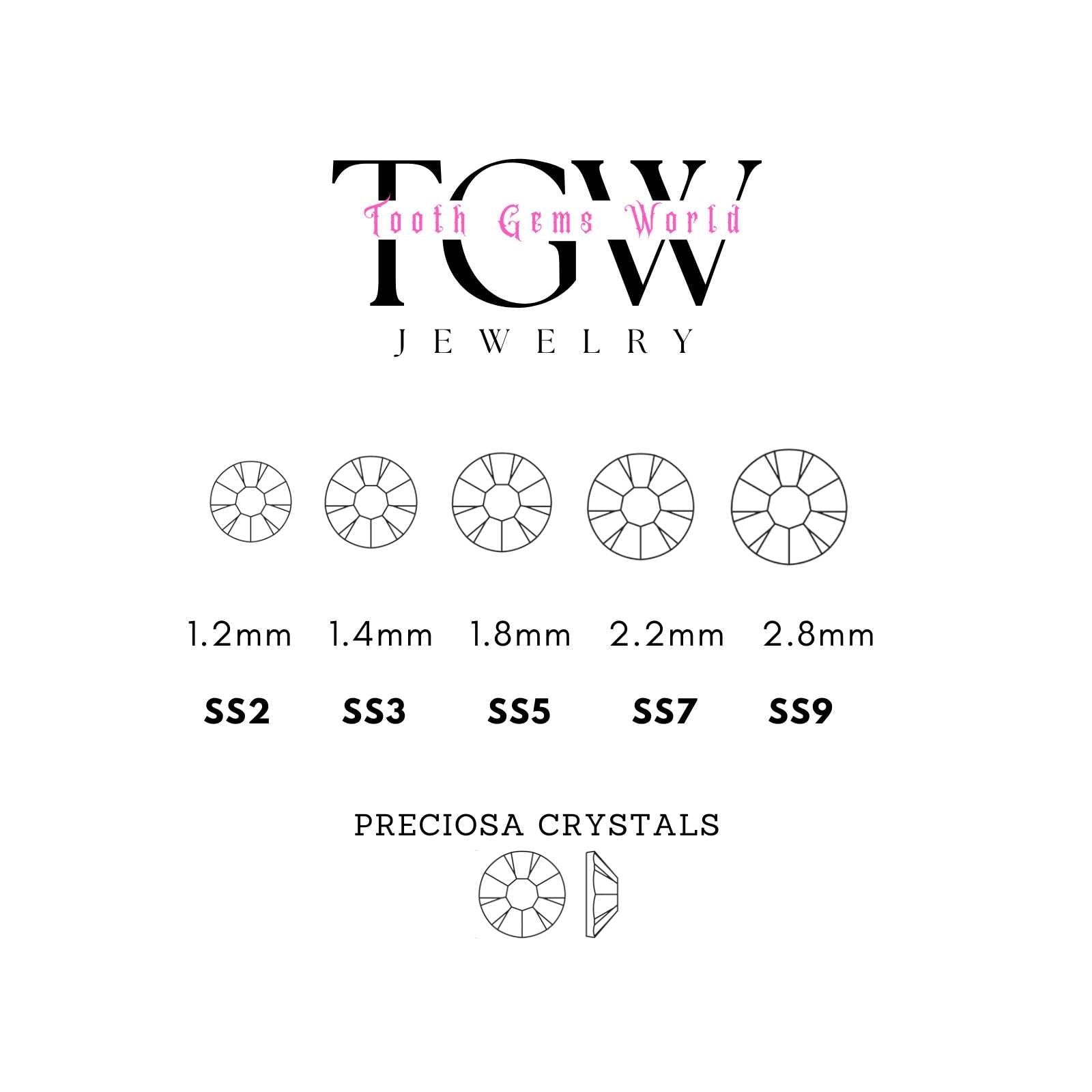 PRECIOSA - GOLDEN STRASS DENTAIRES Tooth Gems World 