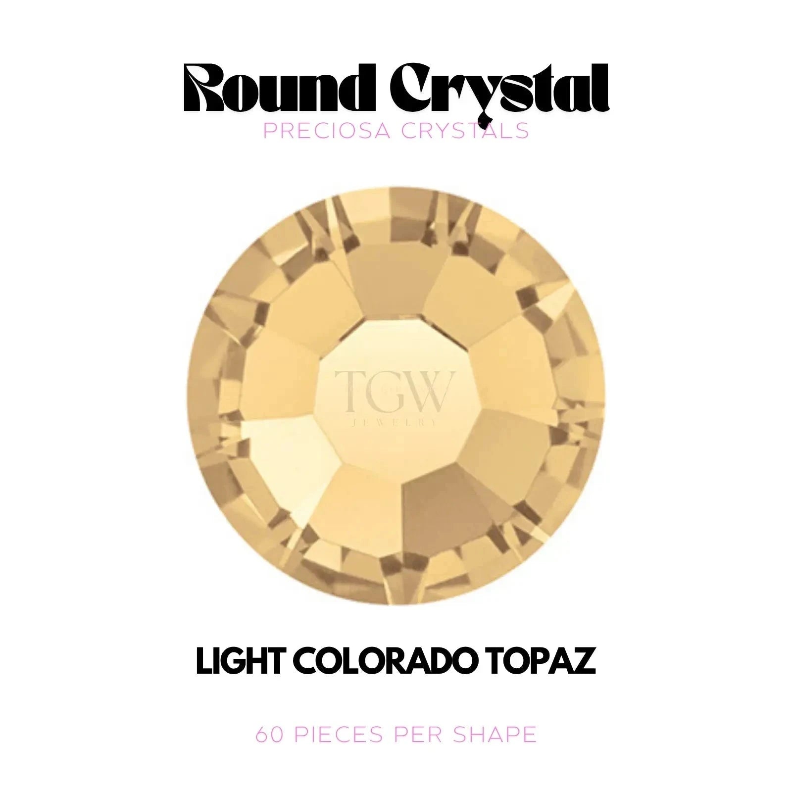 PRECIOSA - LIGHT COLORADO TOPAZ Strass dentaire Tooth Gems World 