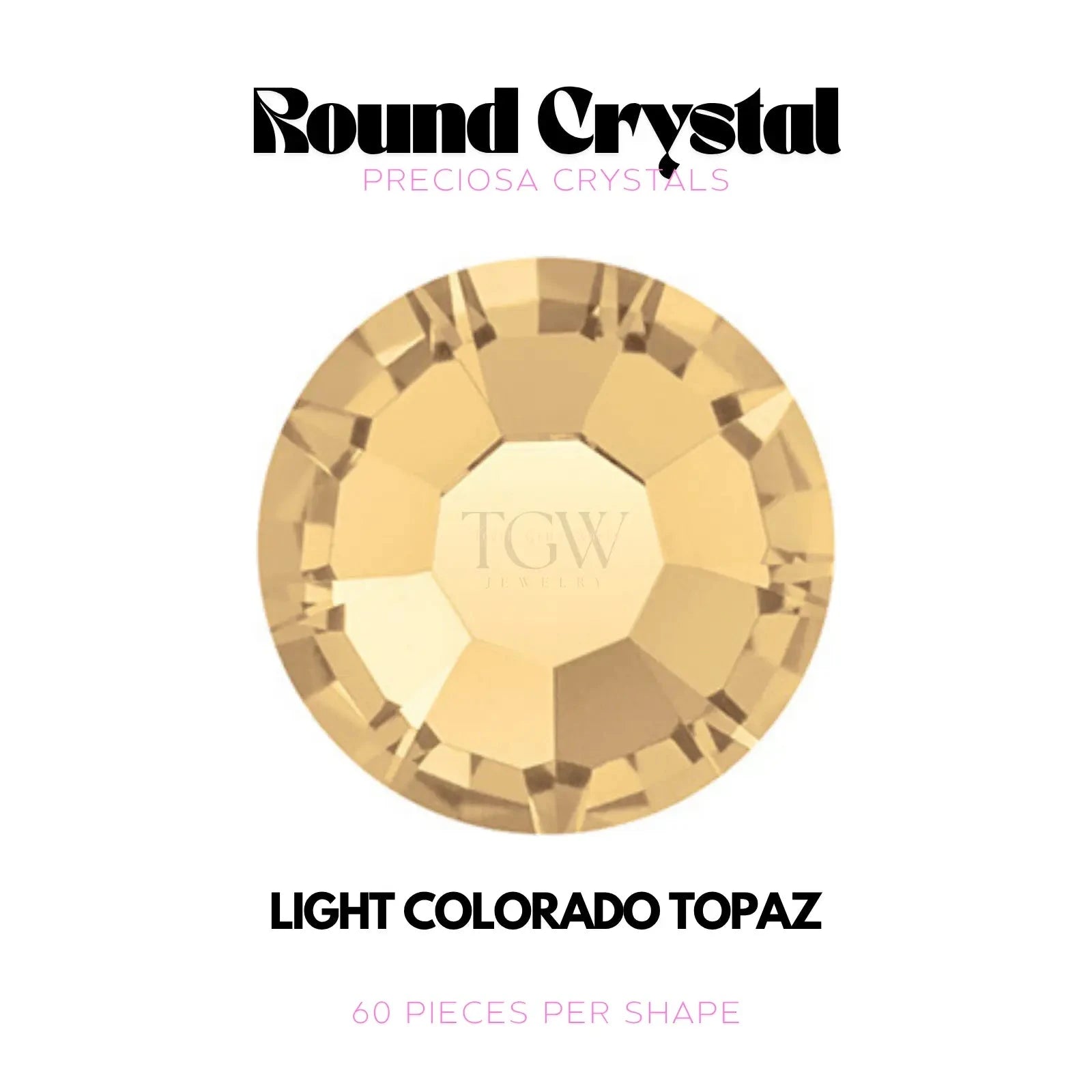PRECIOSA - LIGHT COLORADO TOPAZ STRASS DENTAIRES Tooth Gems World 