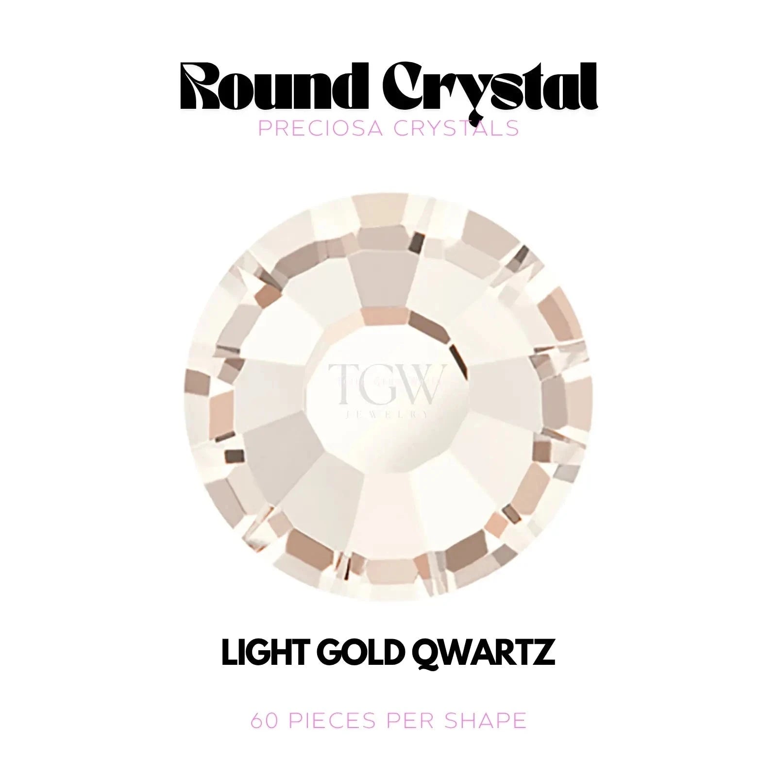 PRECIOSA - LIGHT GOLD QWARTZ Strass dentaire Tooth Gems World 