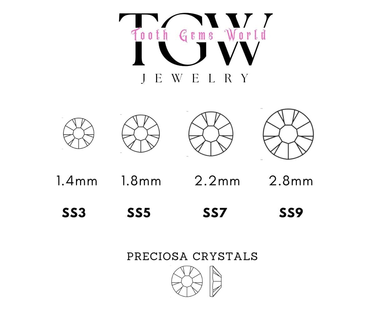 PRECIOSA - LIGHT ROSE STRASS DENTAIRES Tooth Gems World 