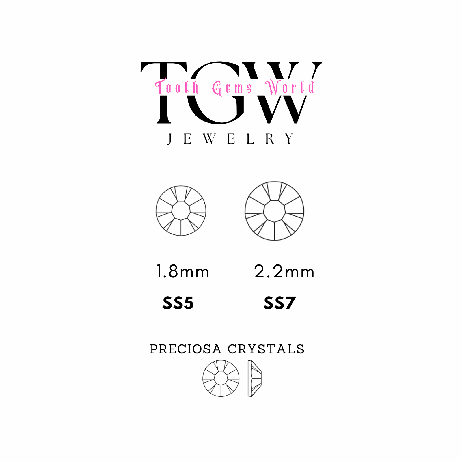 PRECIOSA - SAPPHIRE AB STRASS DENTAIRES Tooth Gems World 