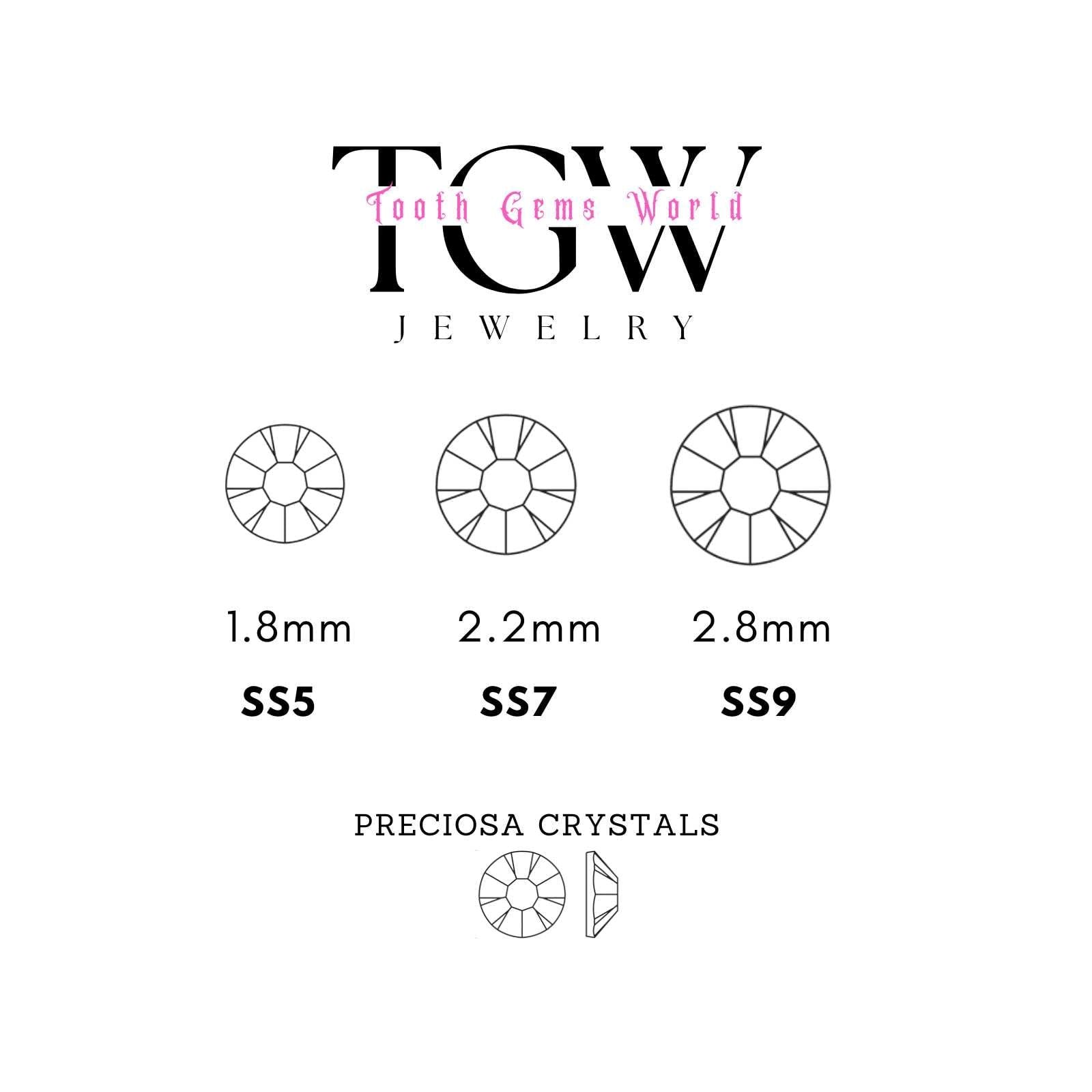 PRECIOSA - SILVER STRASS DENTAIRES Tooth Gems World 