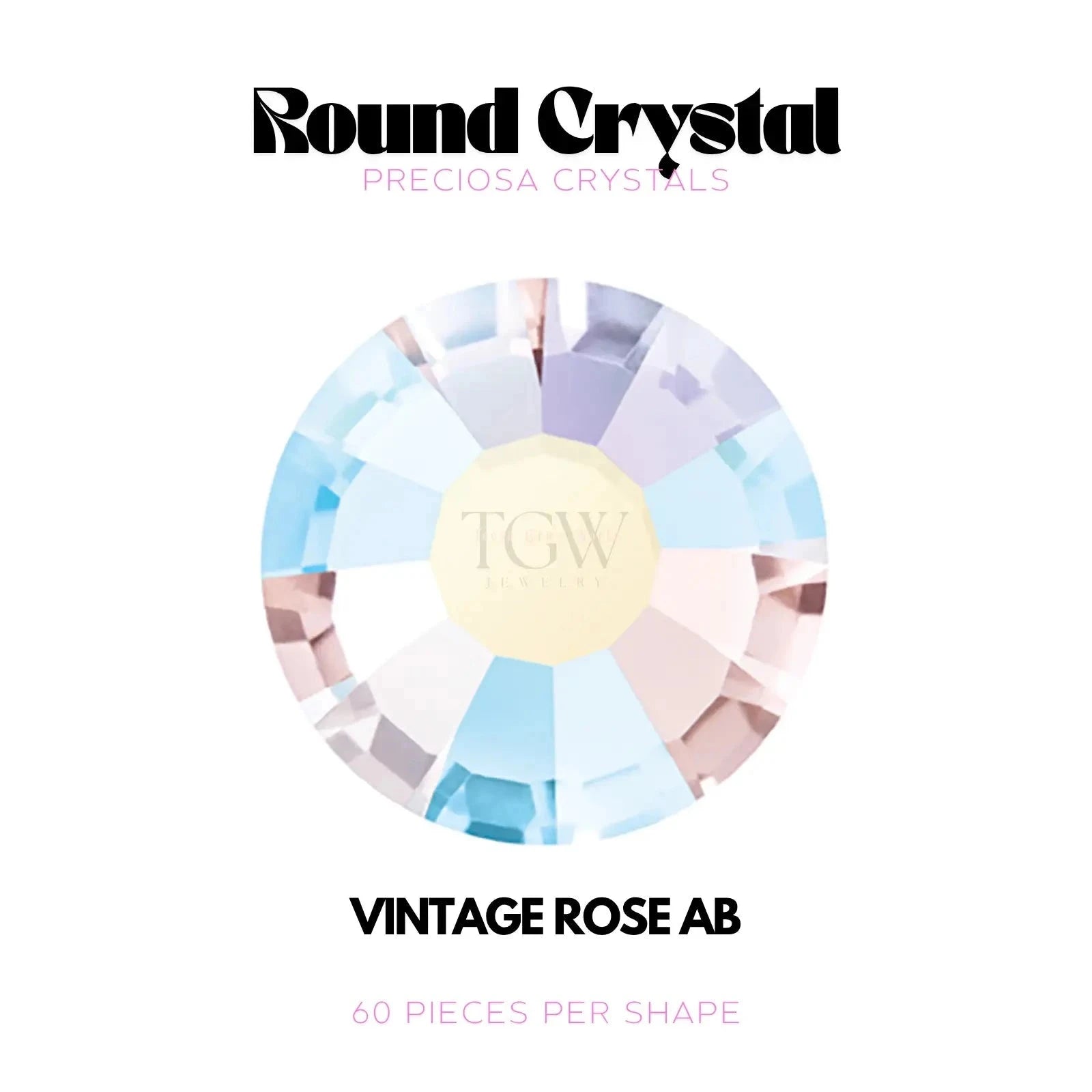 PRECIOSA - VINTAGE ROSE AB Strass dentaire Tooth Gems World 