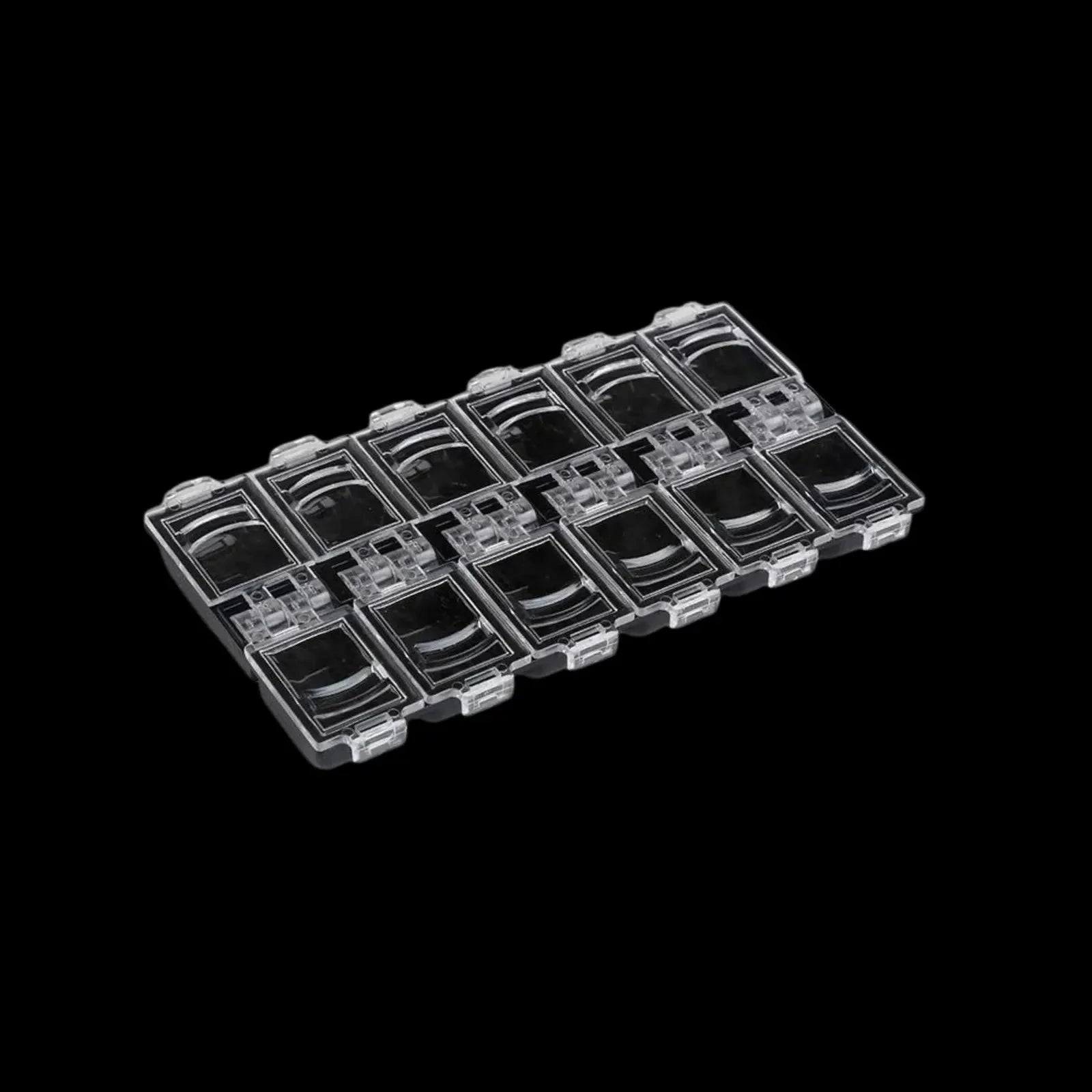 RANGEMENT BIJOUX DENTAIRES 12 CASES Tooth Gems World NOIR 
